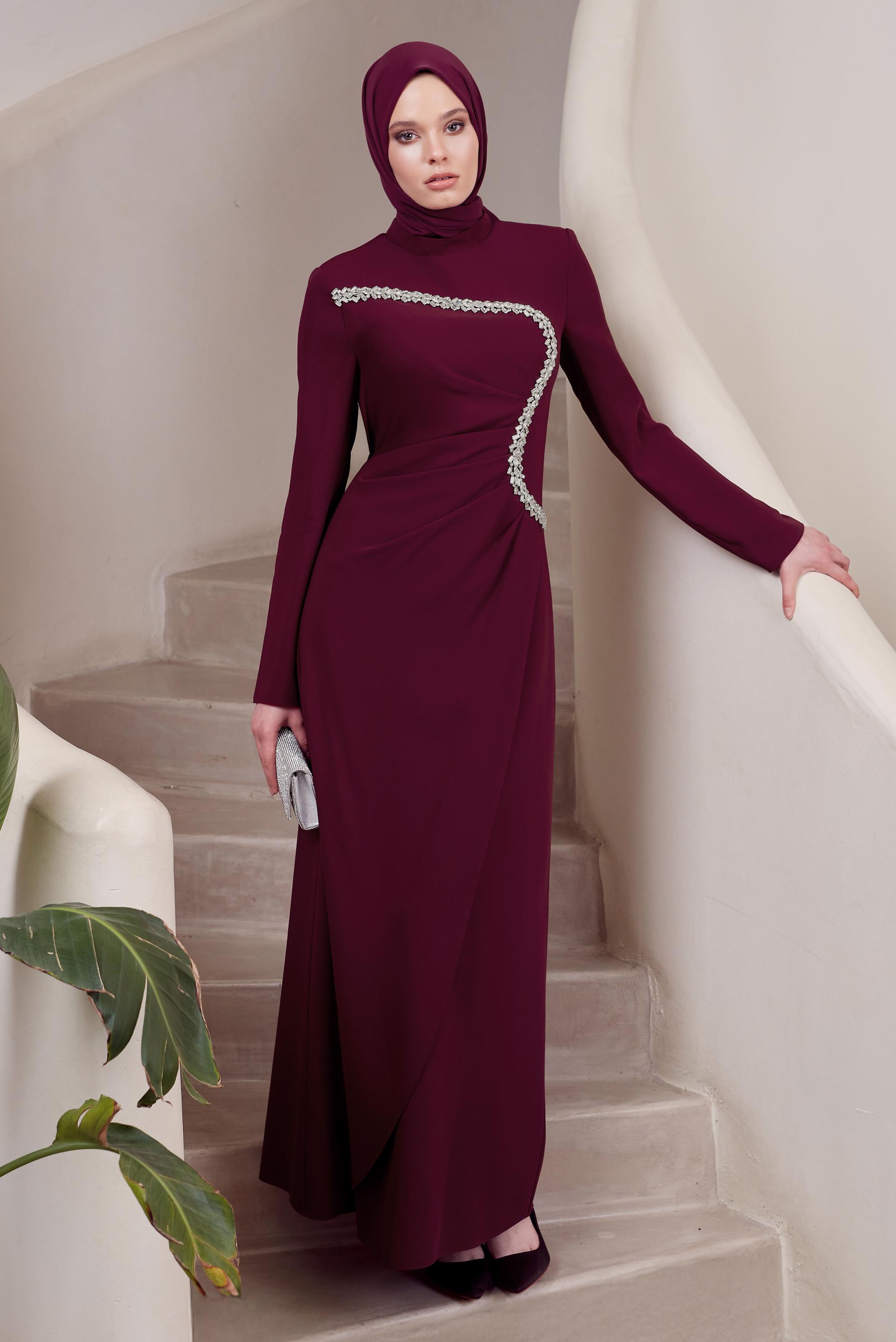 Hijab clothing DAMSON EVENING DRESS WITH GEM 50515