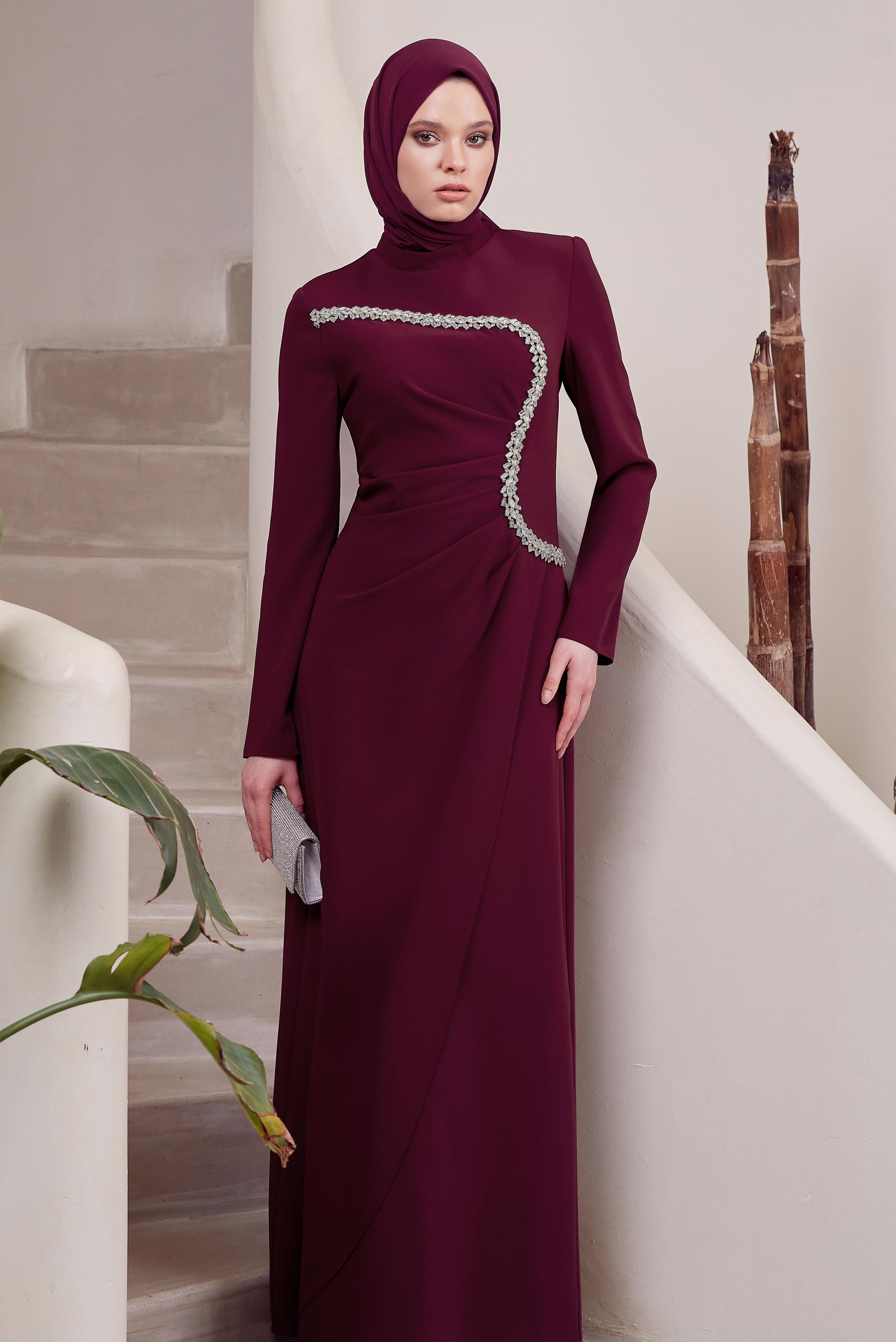Hijab clothing DAMSON EVENING DRESS WITH GEM 50515