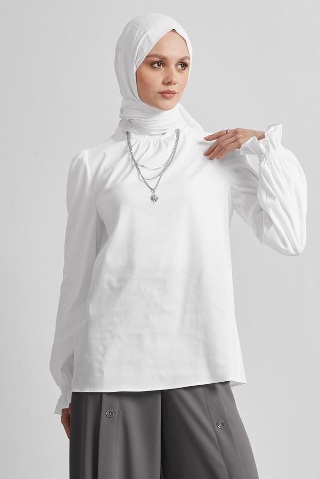 Hijab clothing WHITE 45341 44536 BLUZ 38-44 TEK 40 - ALVİNA