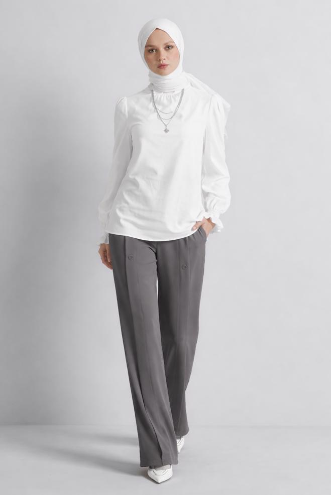 Hijab clothing WHITE 45341 44536 BLUZ 38-44 TEK 40 - ALVİNA