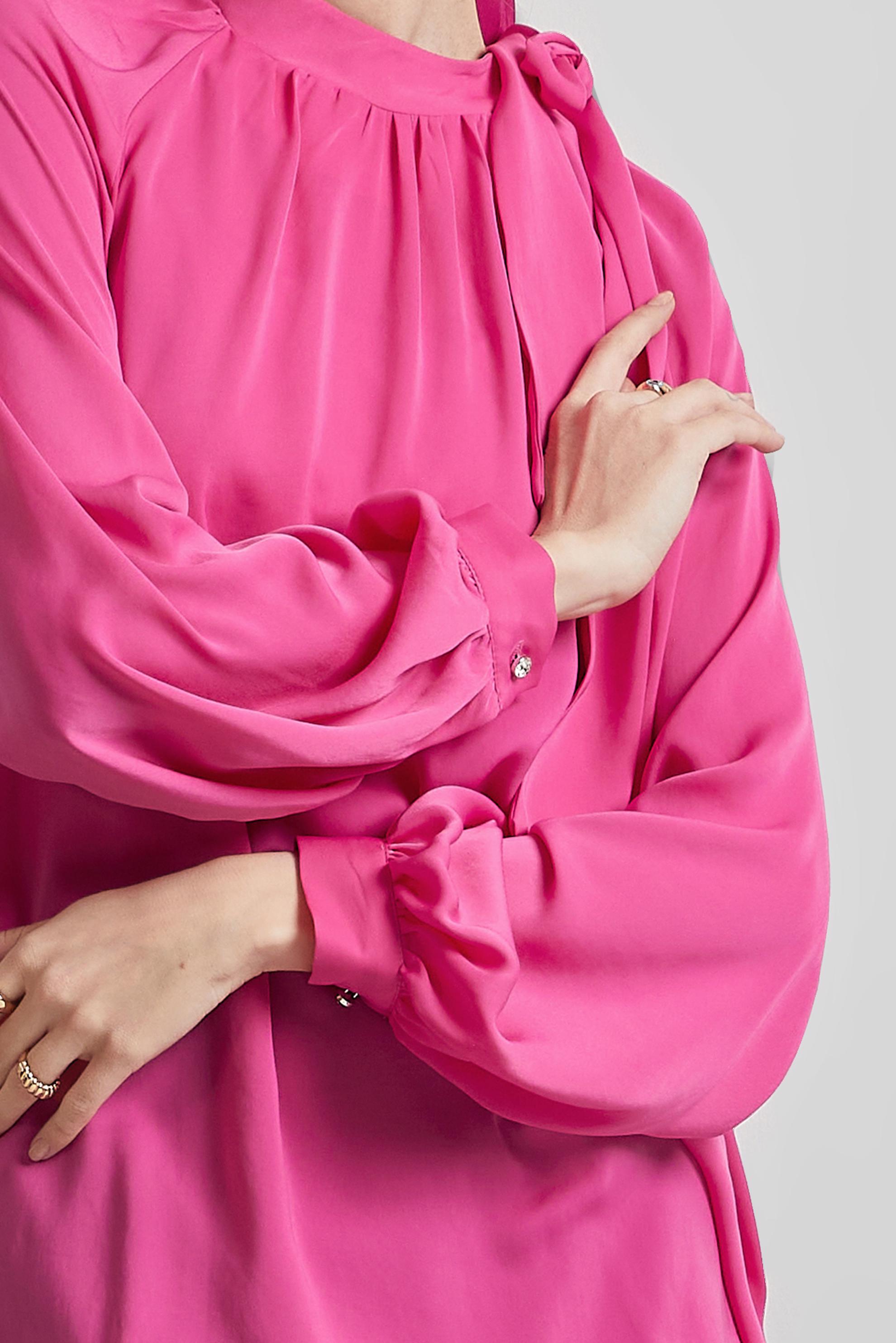 Tesettür giyim FUŞYA BAĞLAMA DETAYLI BLUZ 45394