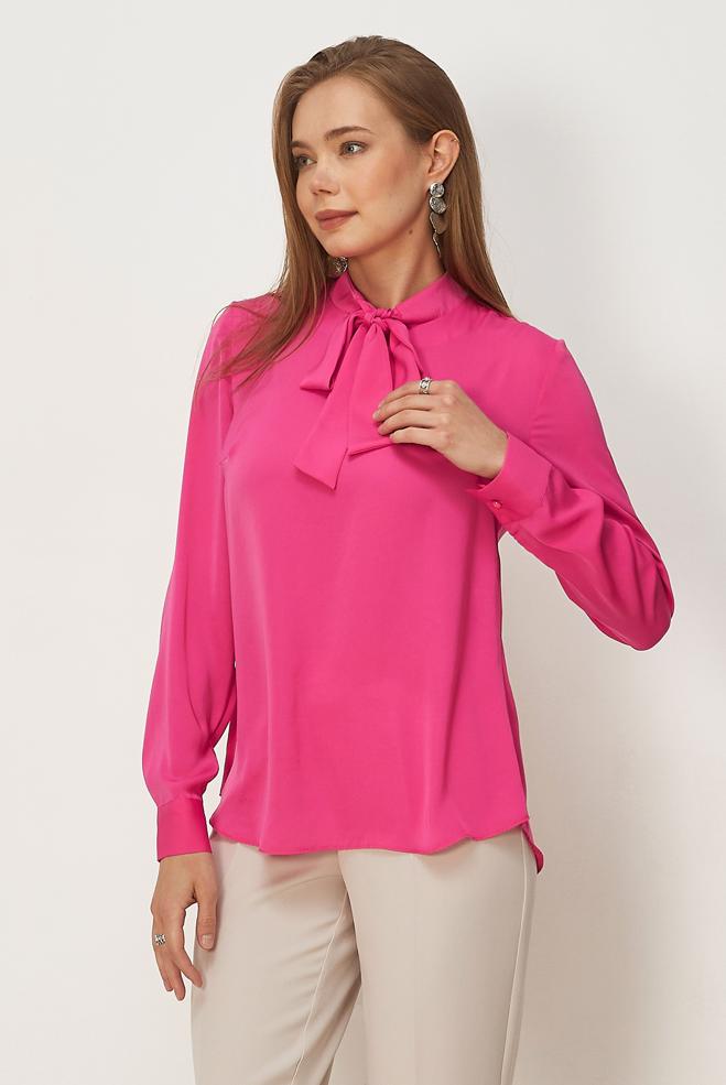 Vêtements hijab BEIGE BLOUSE À COL NOUÉ 45395 - ALVİNA