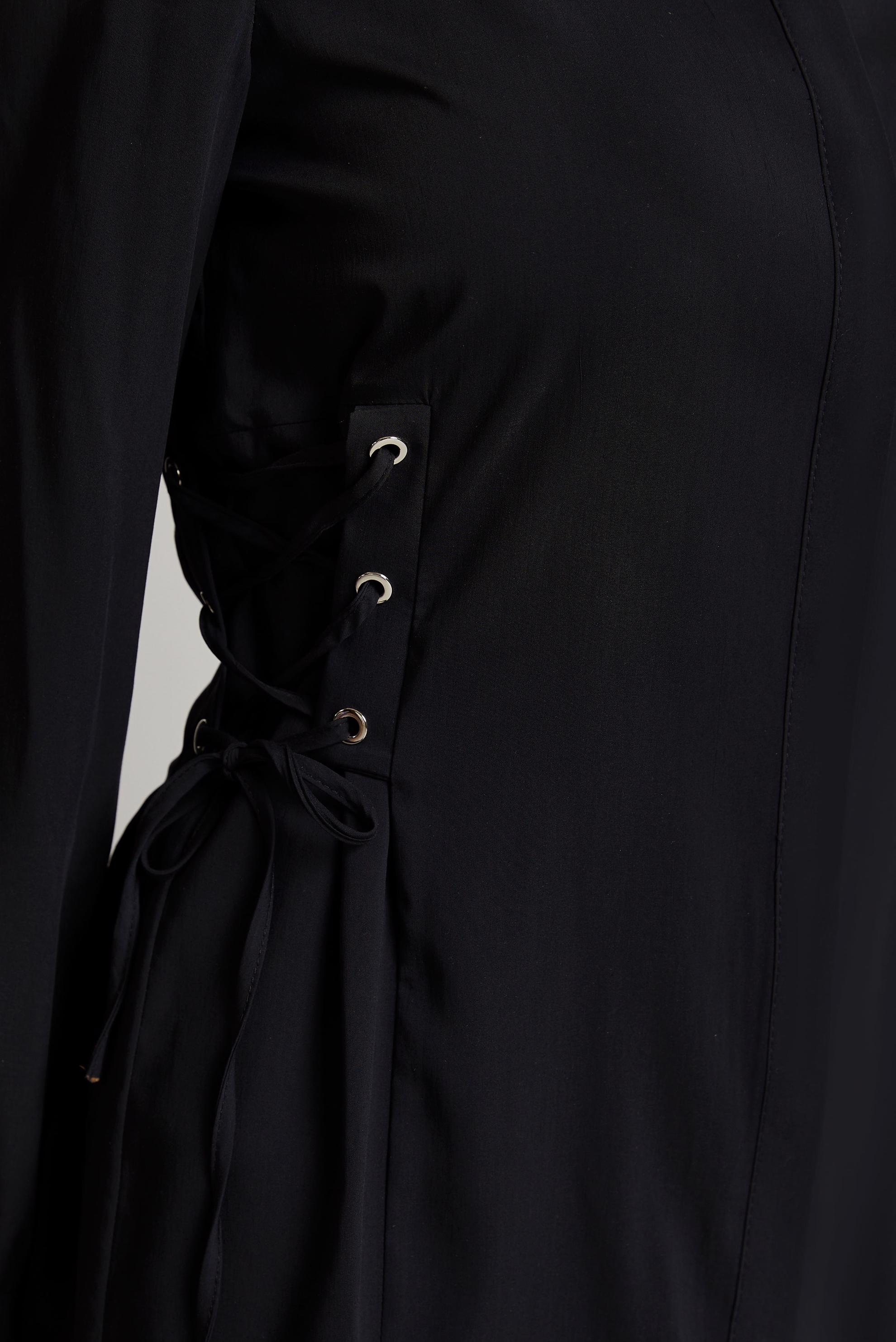 Tesettür giyim SİYAH BAĞCIK DETAYLI BLUZ 45498