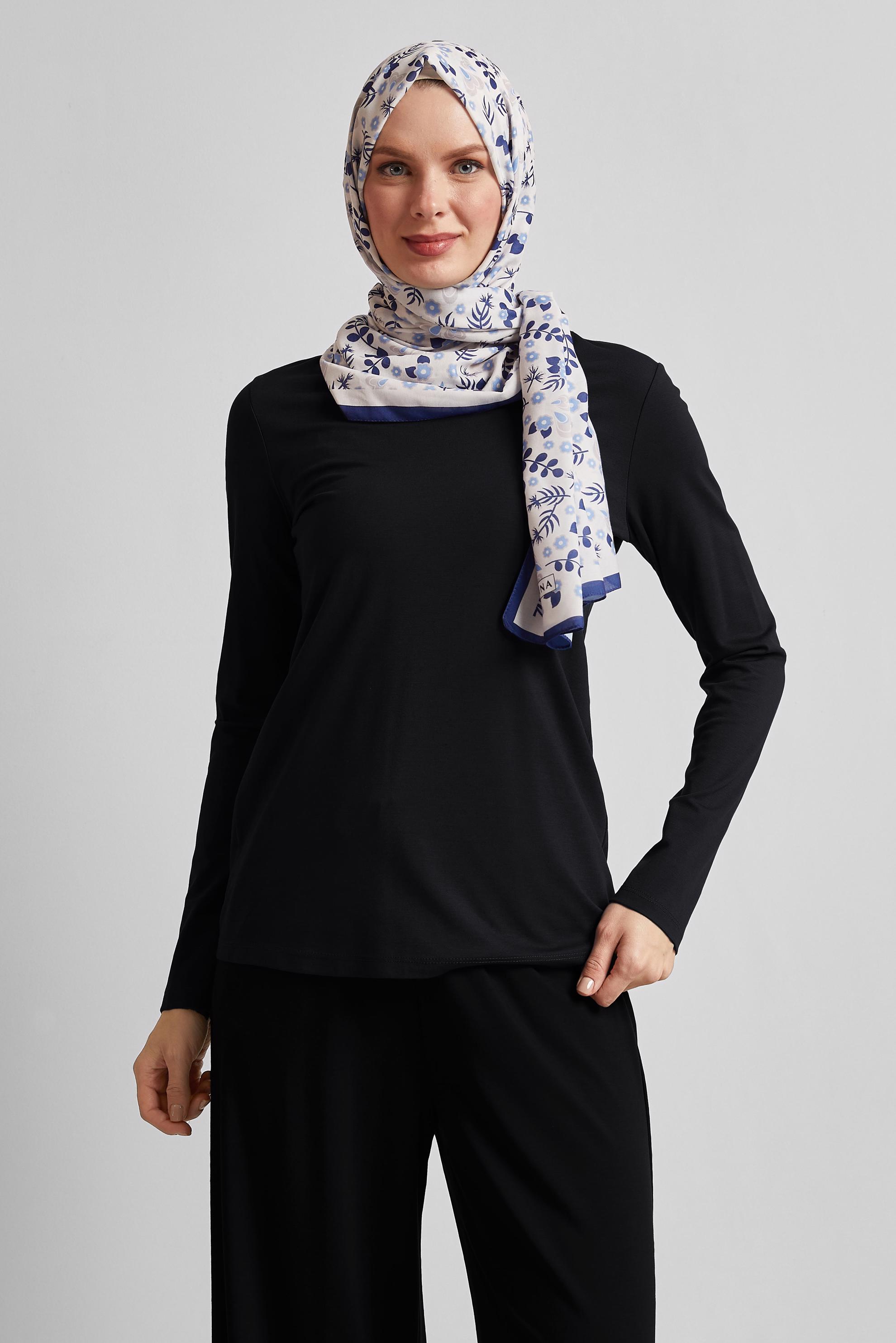Hijab clothing BLACK CREW-NECK BODYSUIT 45640