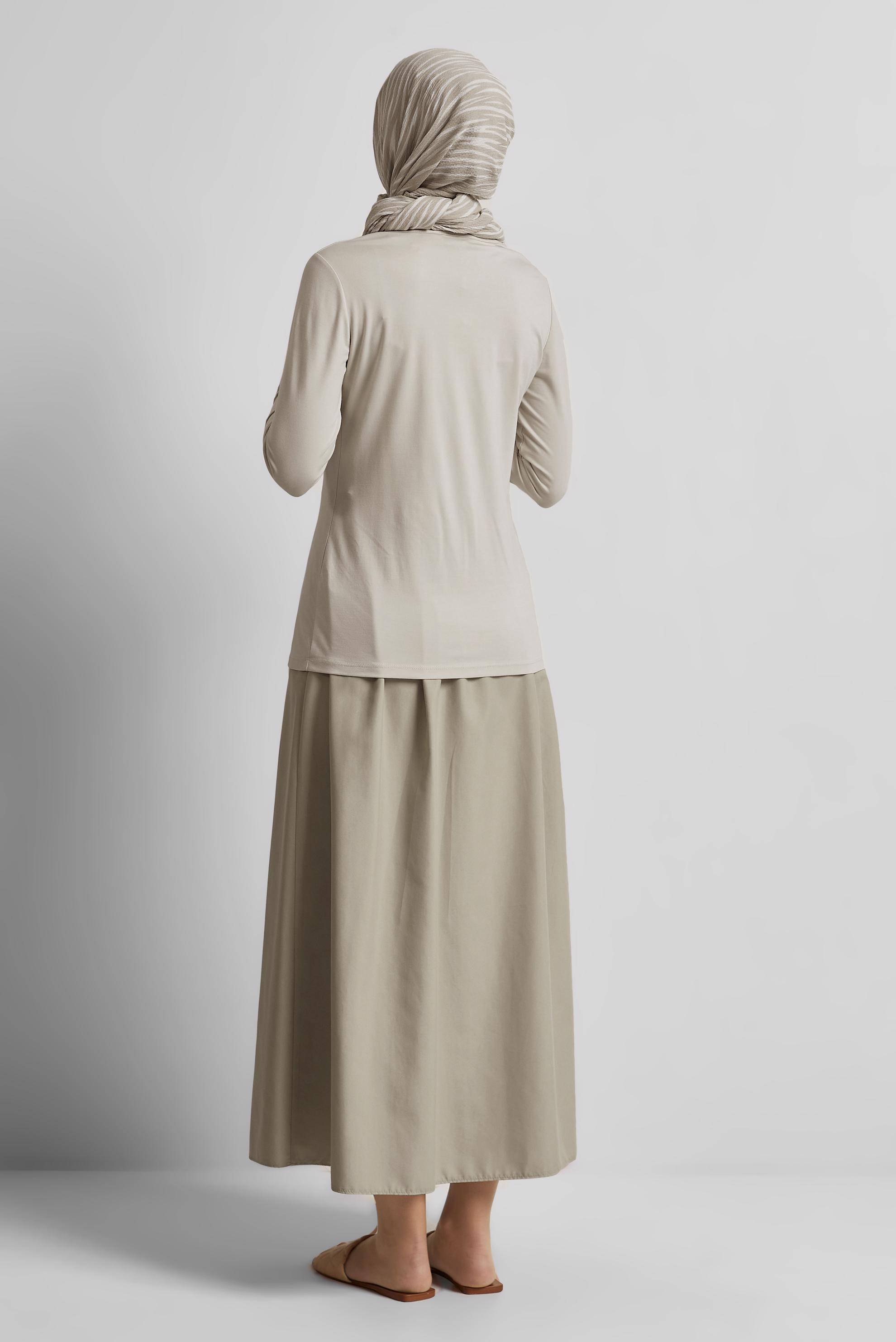 Hijab clothing BEIGE CREW-NECK BODYSUIT 45640