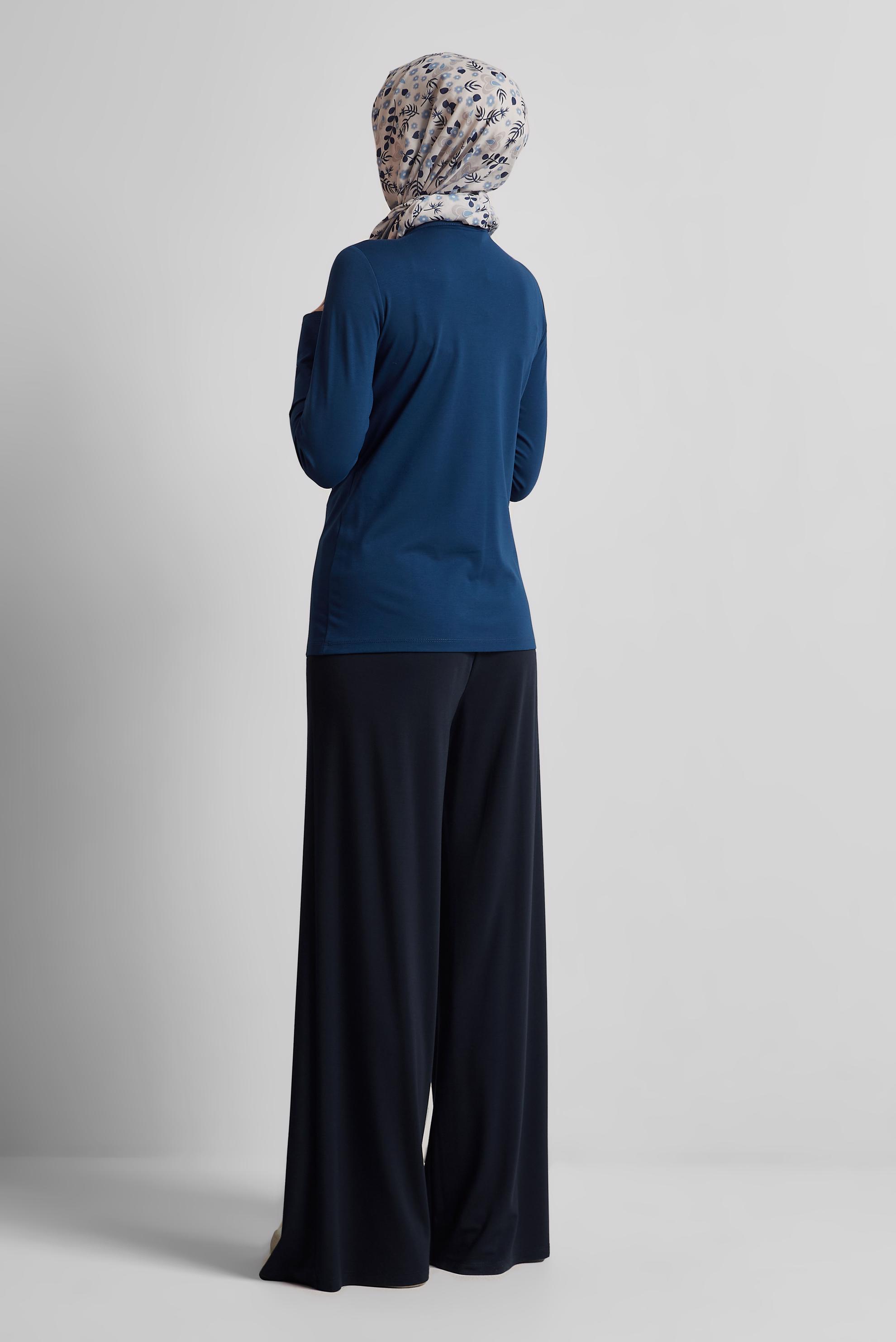 Tesettür giyim LACİVERT BİSİKLET YAKA BODY 45640