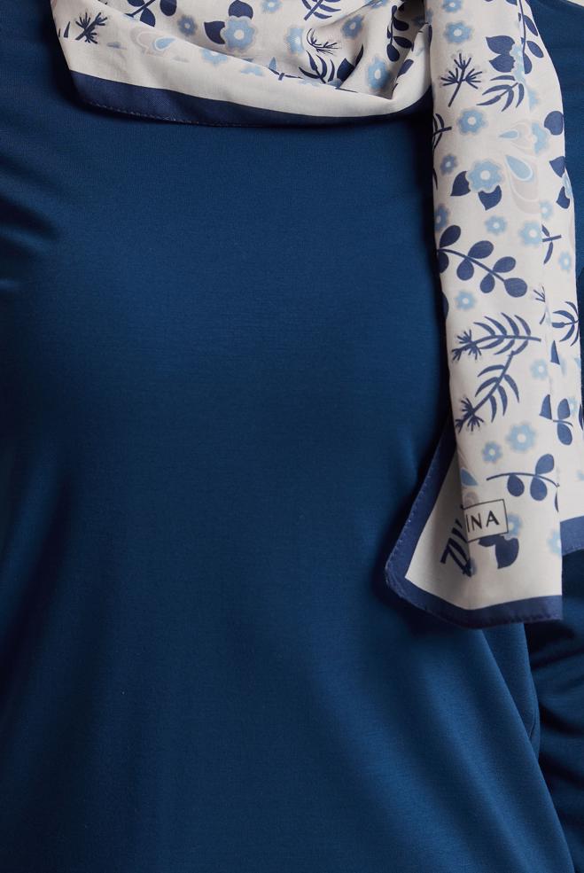 Tesettür giyim LACİVERT BİSİKLET YAKA BODY 45640 - ALVİNA