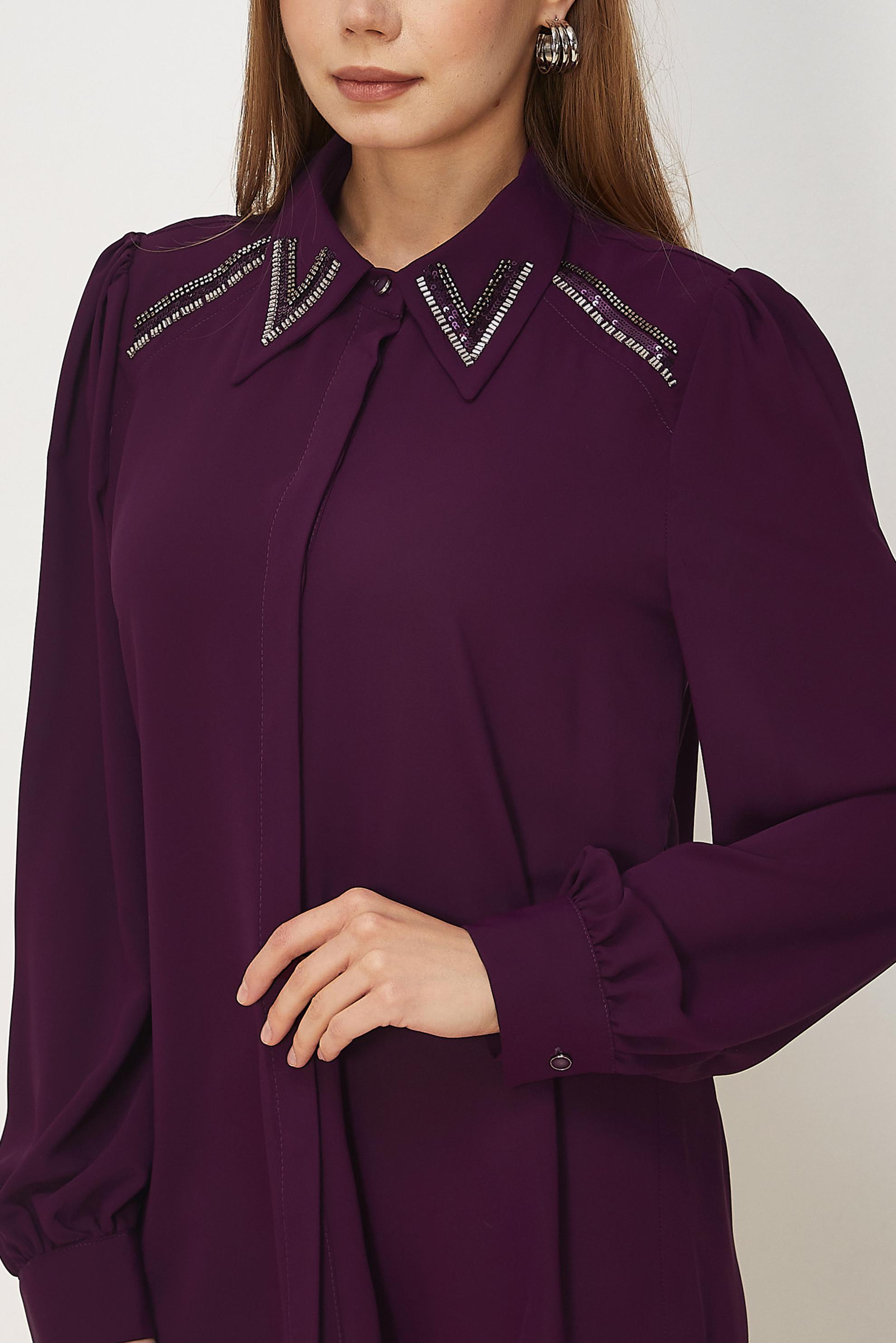 Vêtements hijab PRUNE CHEMISIER DÉTAILLÉ DE PERLES 45684