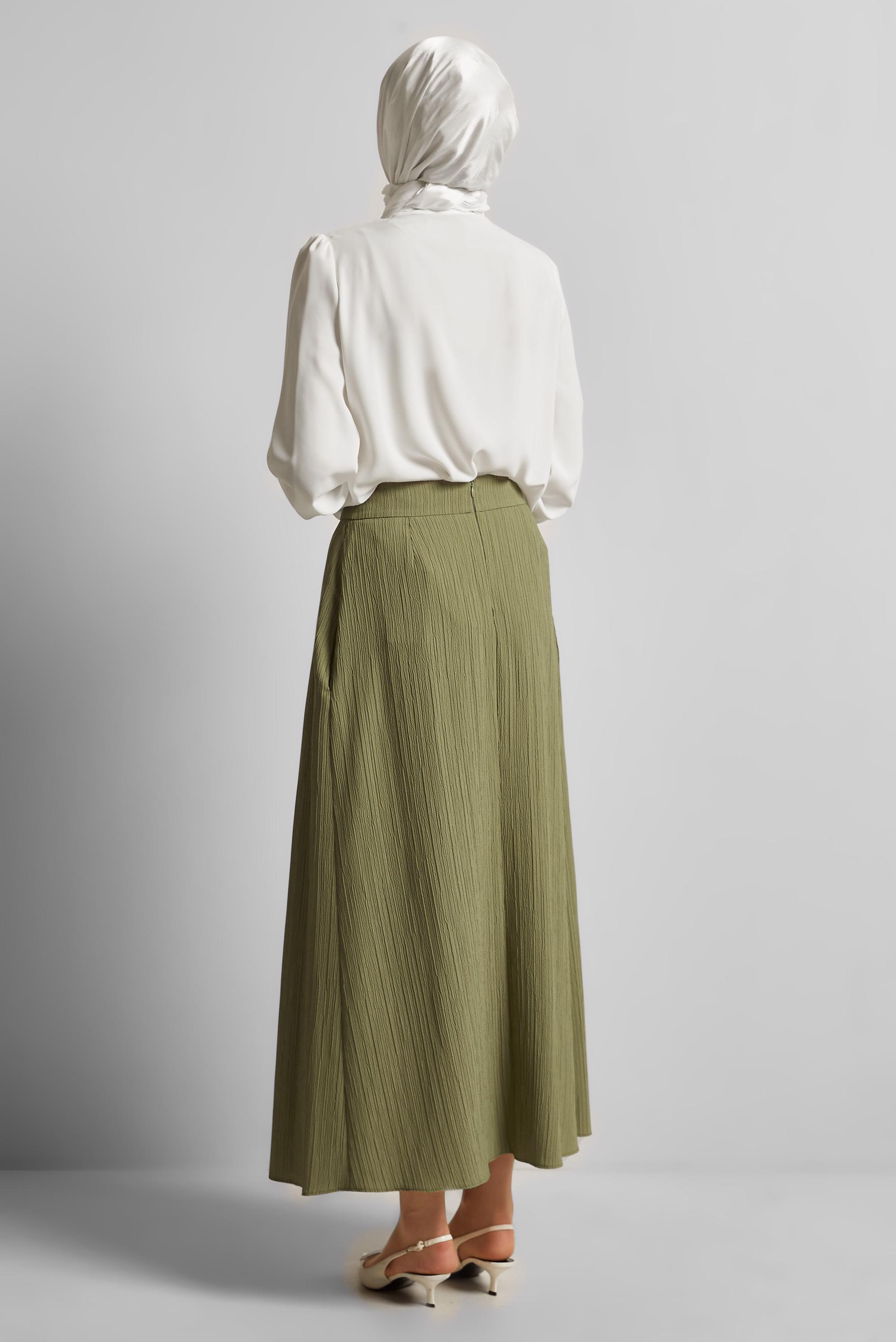 Tesettür giyim BEYAZ BONCUK DETAYLI BLUZ 45684