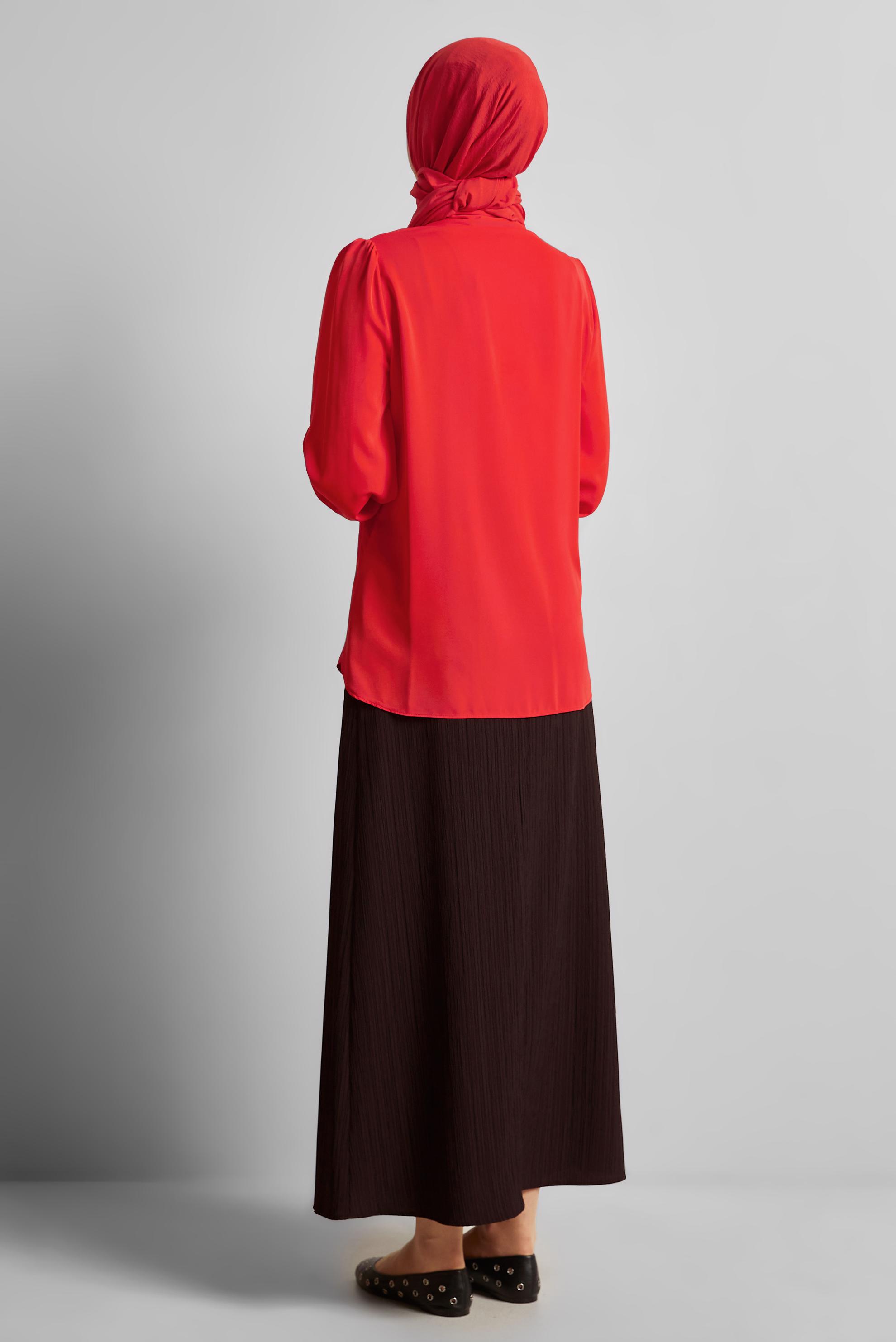 Hijab clothing RED BEAD DETAILED BLOUSE 45684