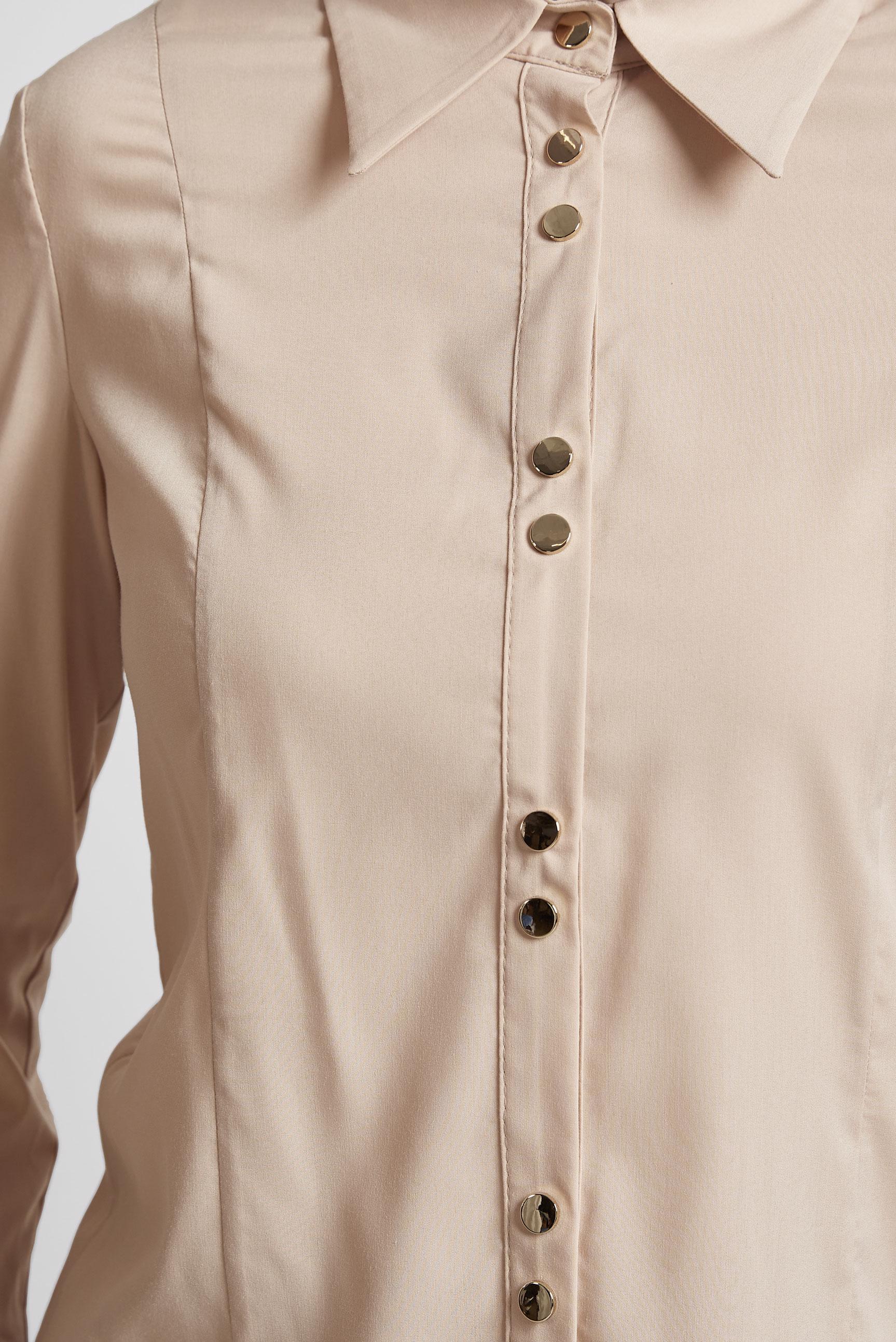 Hijab clothing BEIGE SHIRT COLLAR BLOUSE 45711