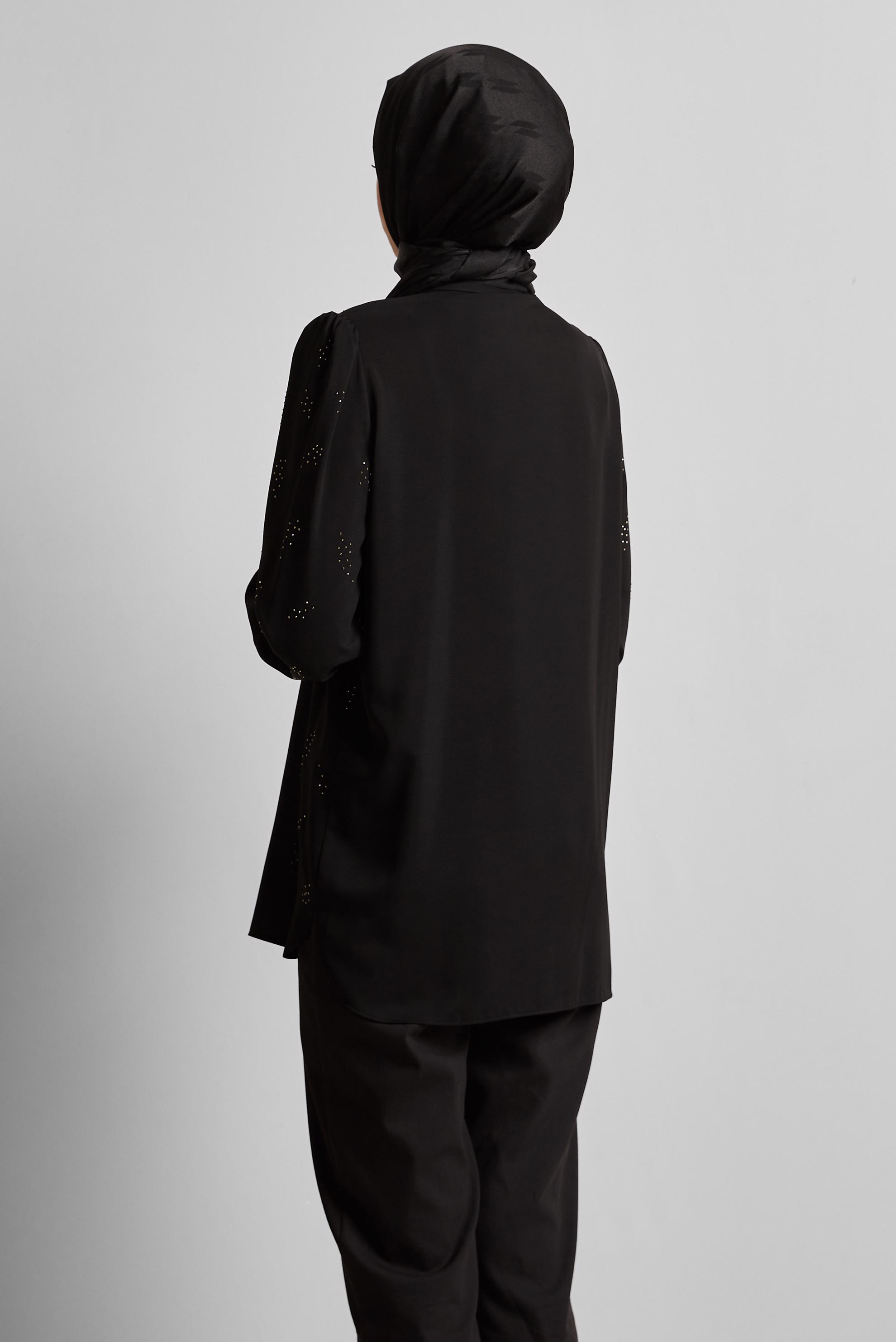 Hijab clothing BLACK GEM EMBROIDERED BLOUSE 45721