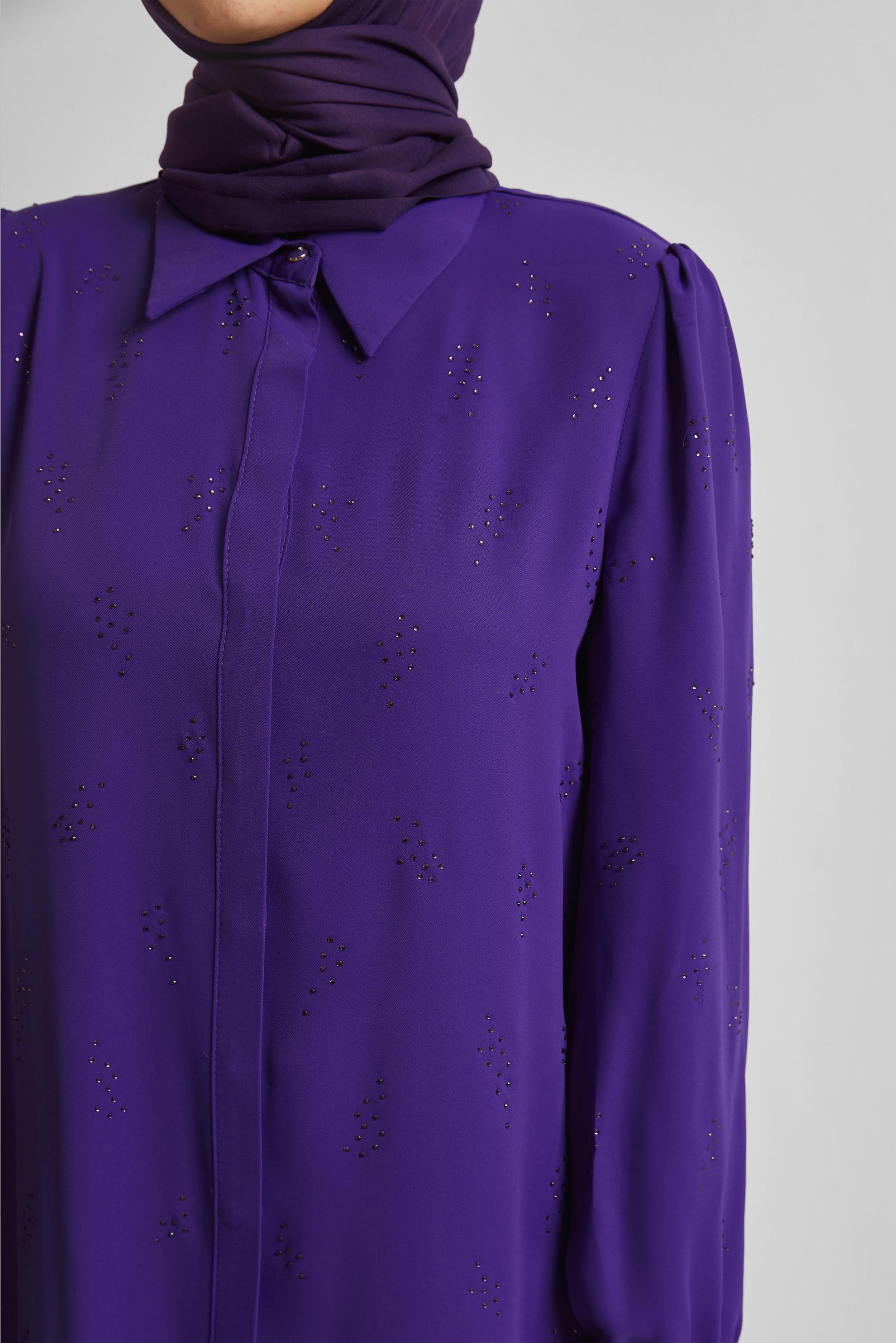 Hijab clothing PURPLE GEM EMBROIDERED BLOUSE 45721