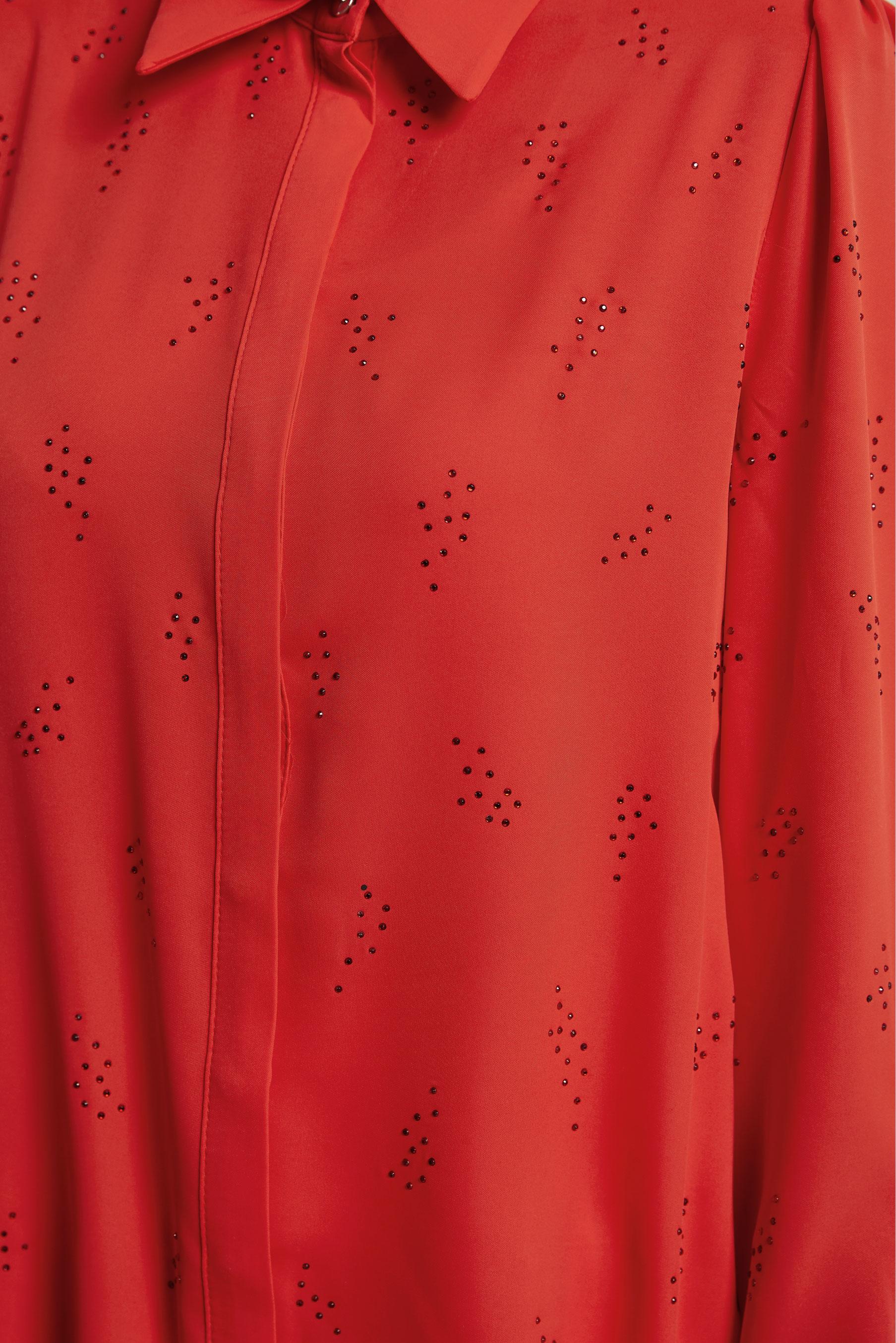 Tesettür giyim KIRMIZI TAŞ BASKILI BLUZ 45721