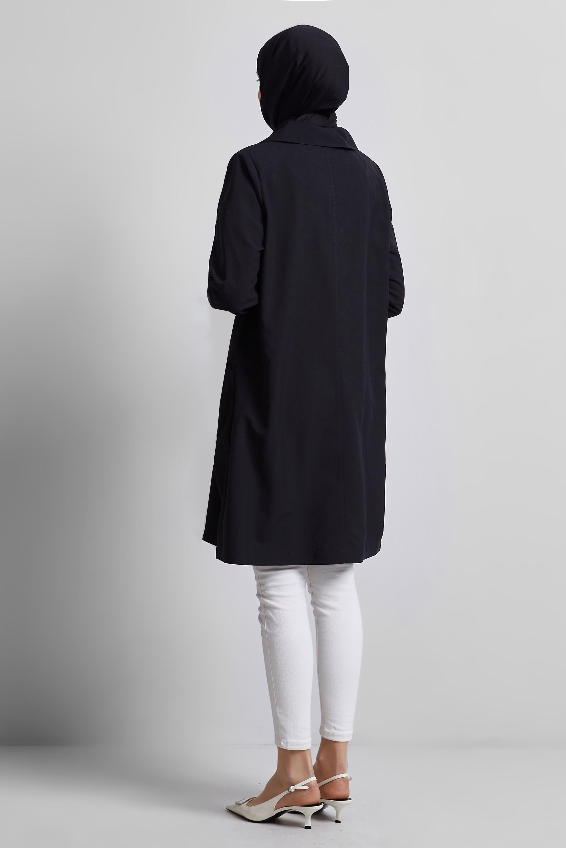 Vêtements hijab NOIR VESTE ZIPPÉE 45396 