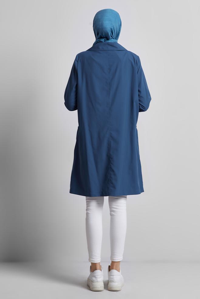 Vêtements hijab BLEU MARINE VESTE ZIPPÉE 45396  - ALVİNA