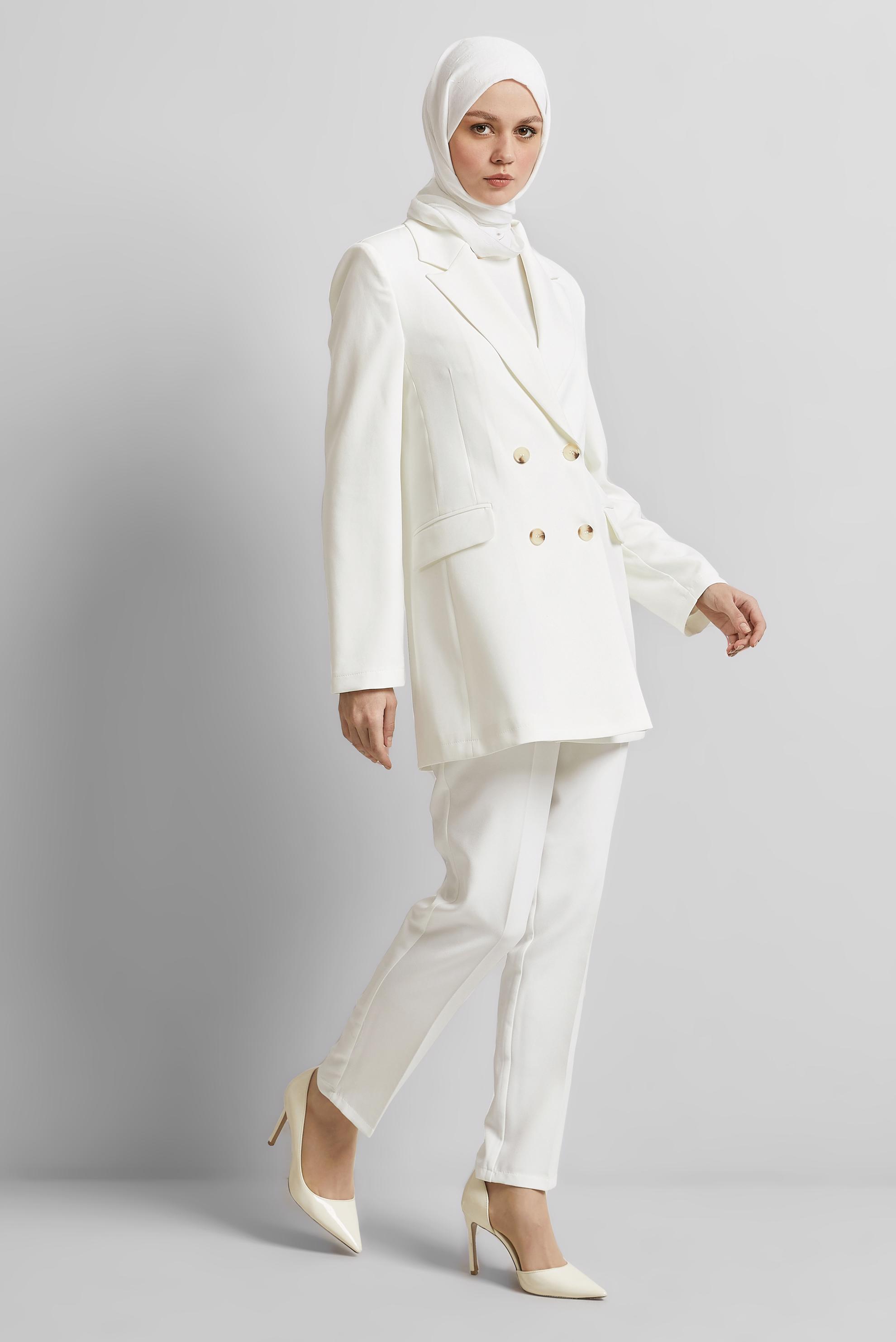 Vêtements hijab BLANC VESTE BLAZER 45436