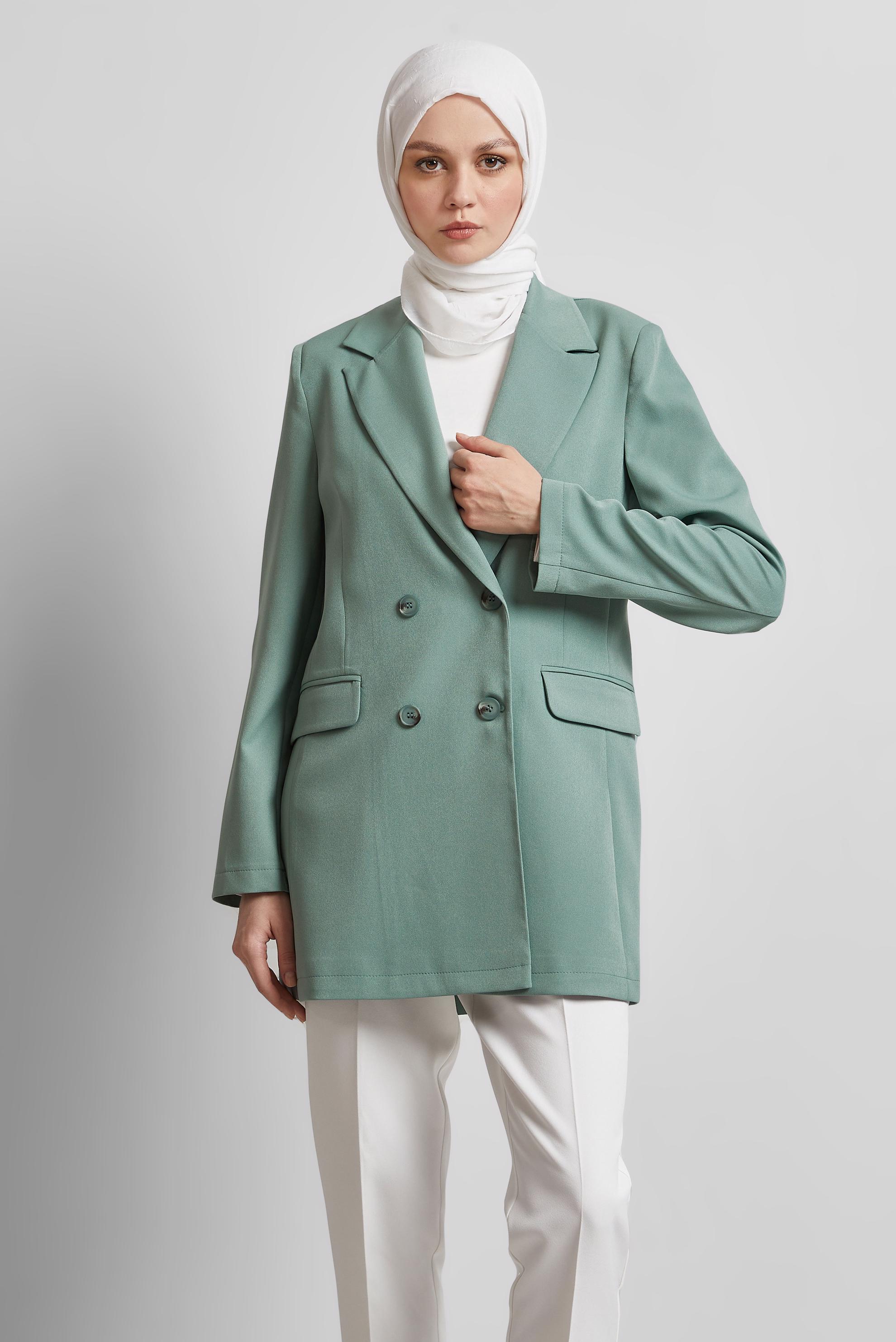 Vêtements hijab VERT VESTE BLAZER 45436