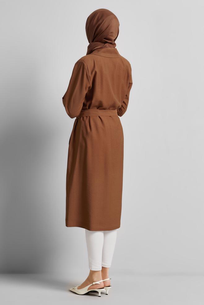 Hijab clothing TABA BELTED JACKET 45443 - ALVİNA