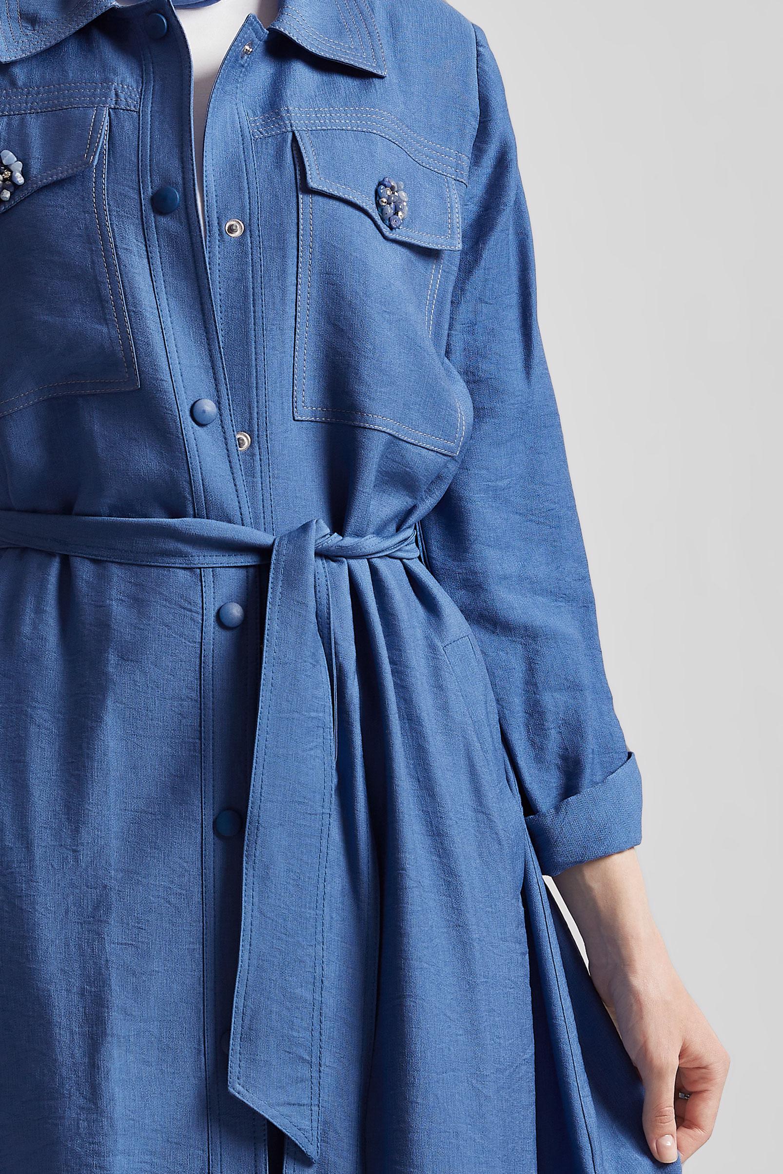 Vêtements hijab BLEU MARINE VESTE CEINTURÉE 45443