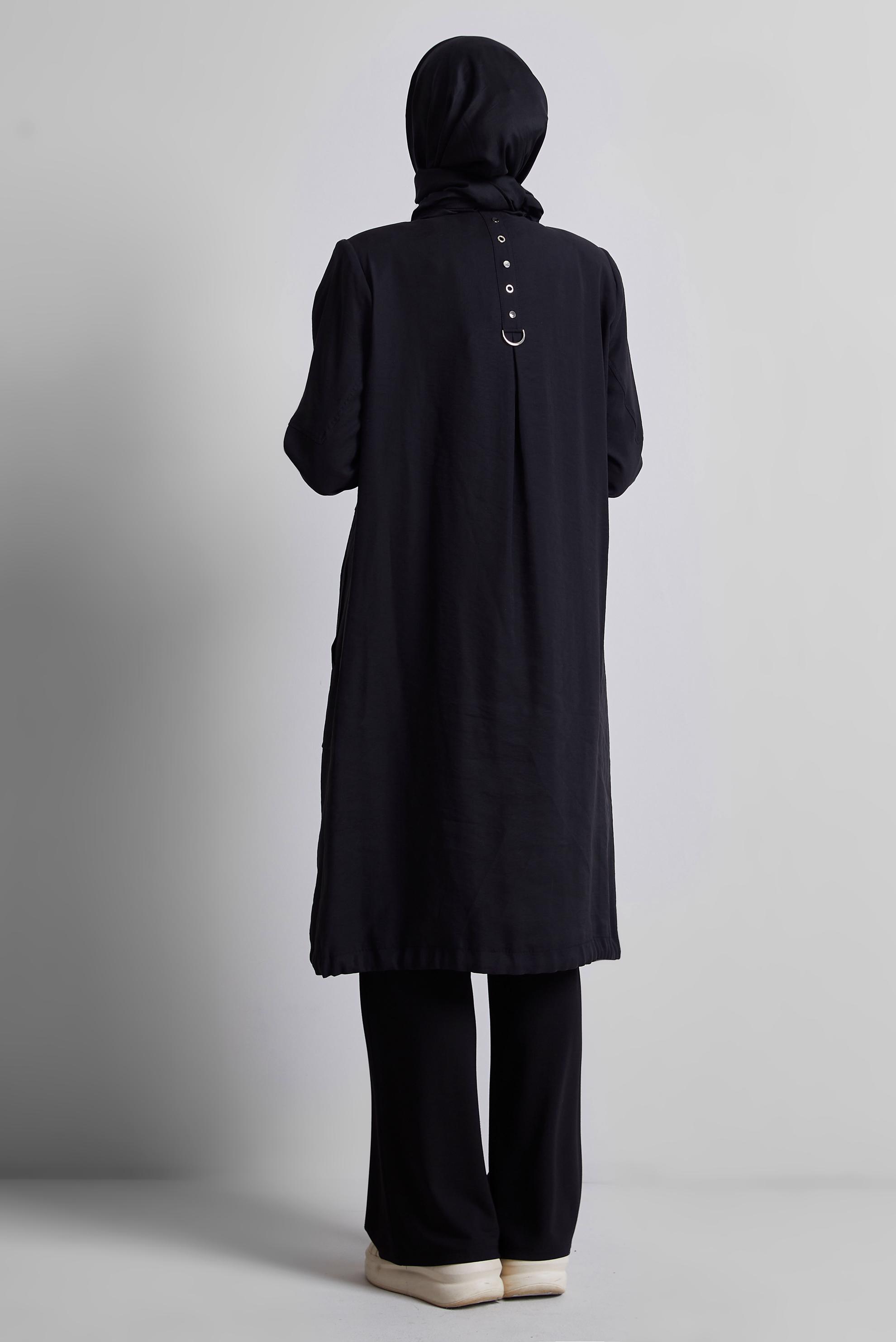 Vêtements hijab NOIR VESTE ZIPPÉE 45445