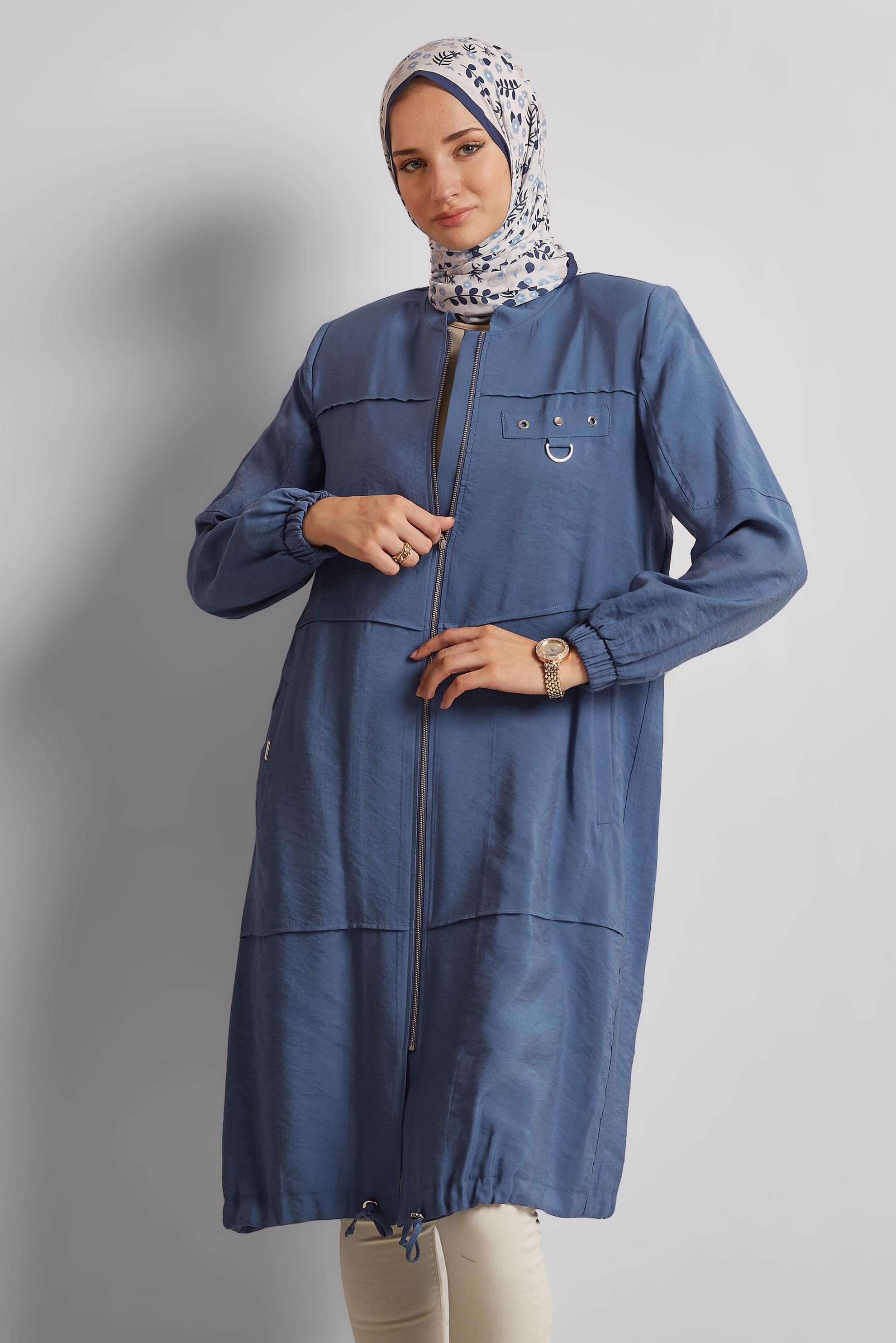 Vêtements hijab BLEU MARINE VESTE ZIPPÉE 45445