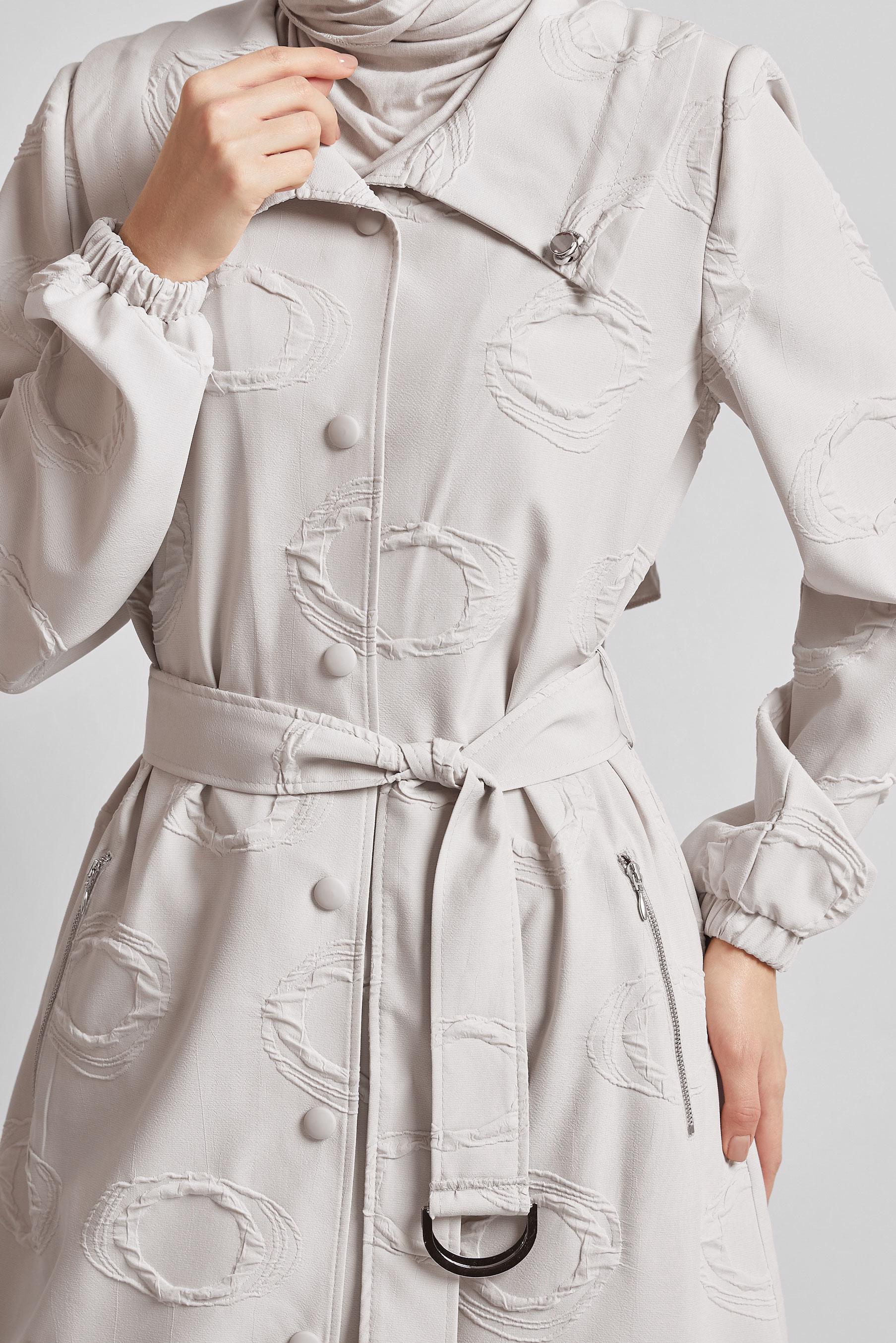 Vêtements hijab BEIGE VESTE CEINTURÉE 45460