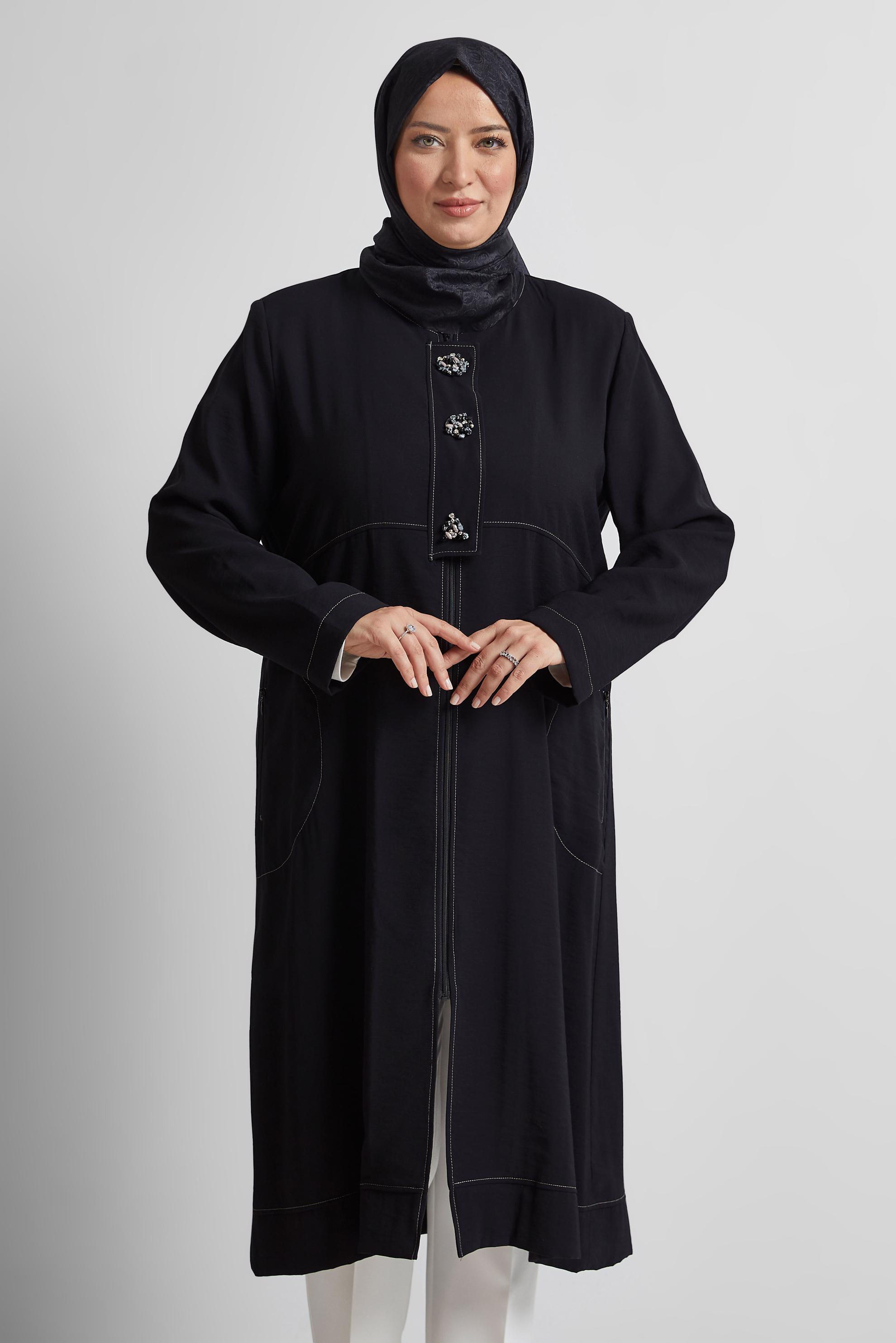Vêtements hijab NOIR VESTE ZIPPÉE 45466