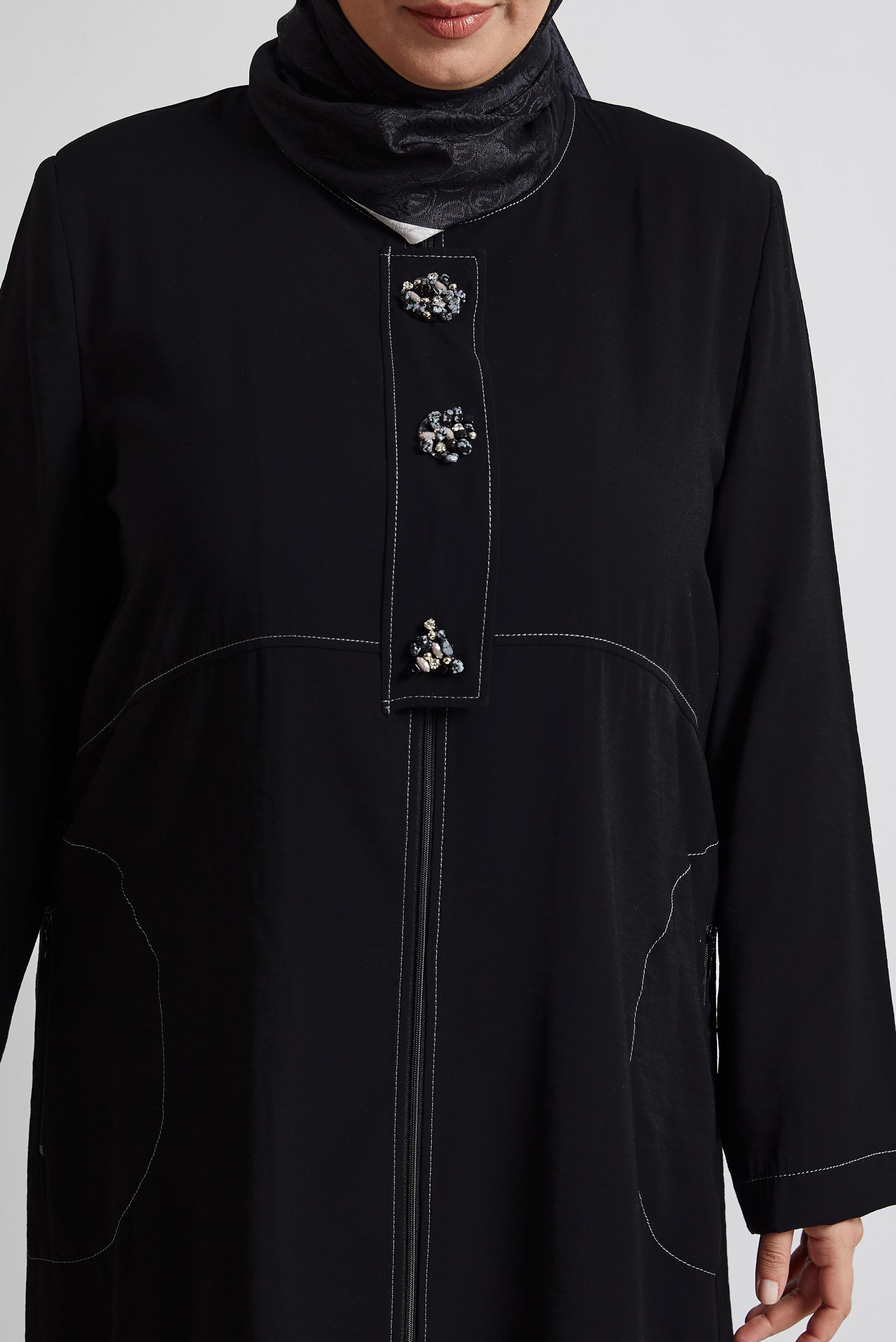 Vêtements hijab NOIR VESTE ZIPPÉE 45466
