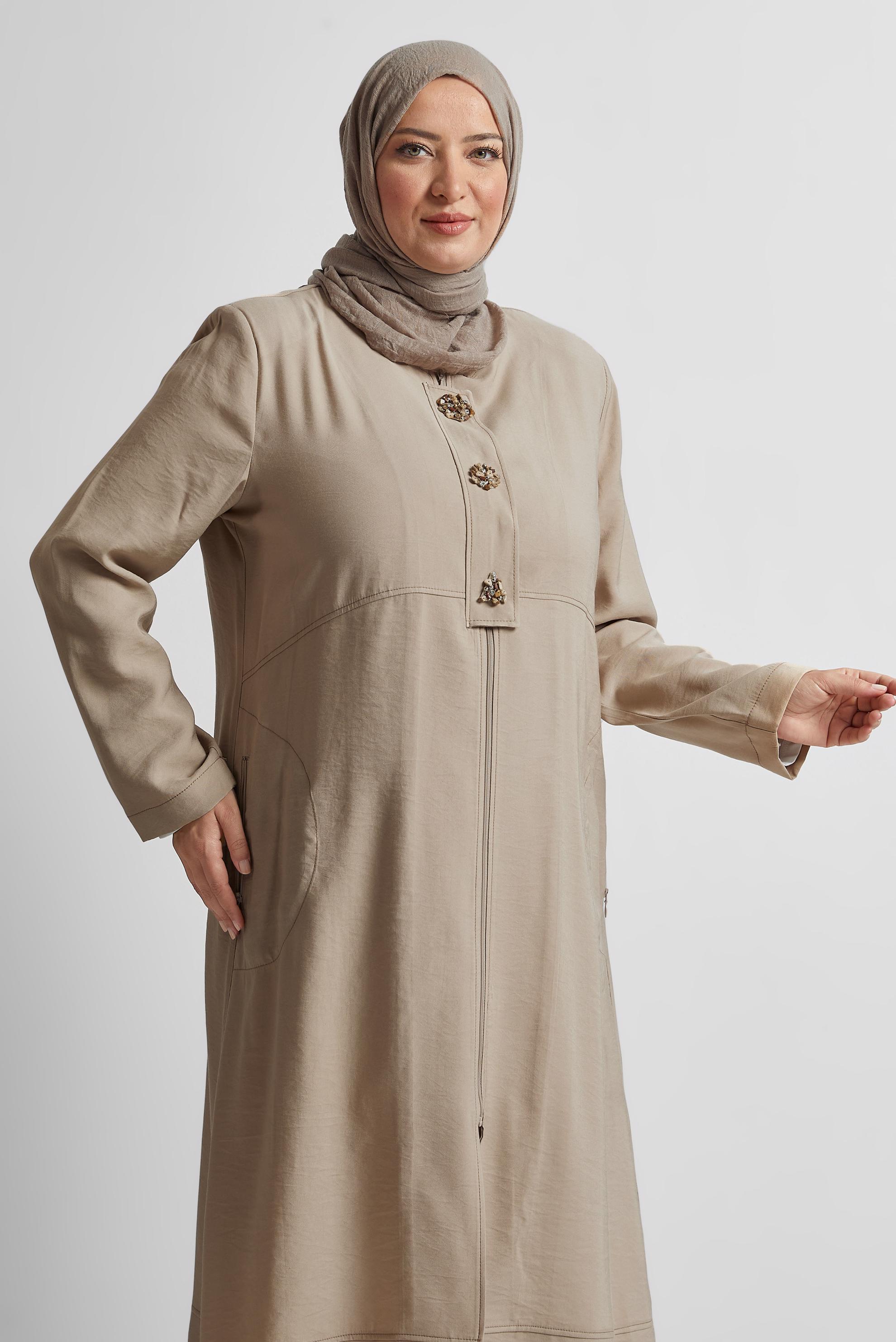 Vêtements hijab SABLE VESTE ZIPPÉE 45466