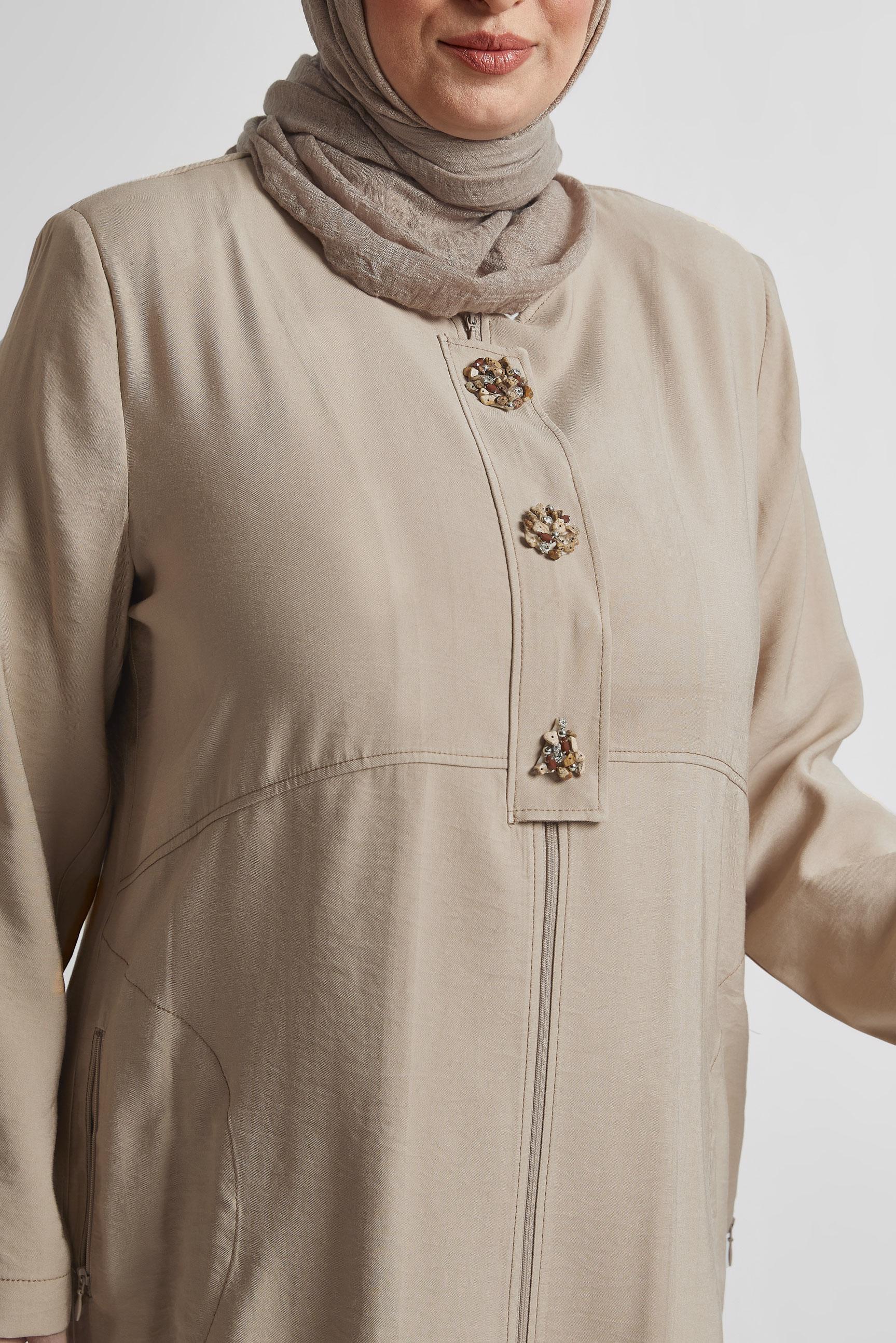 Vêtements hijab SABLE VESTE ZIPPÉE 45466