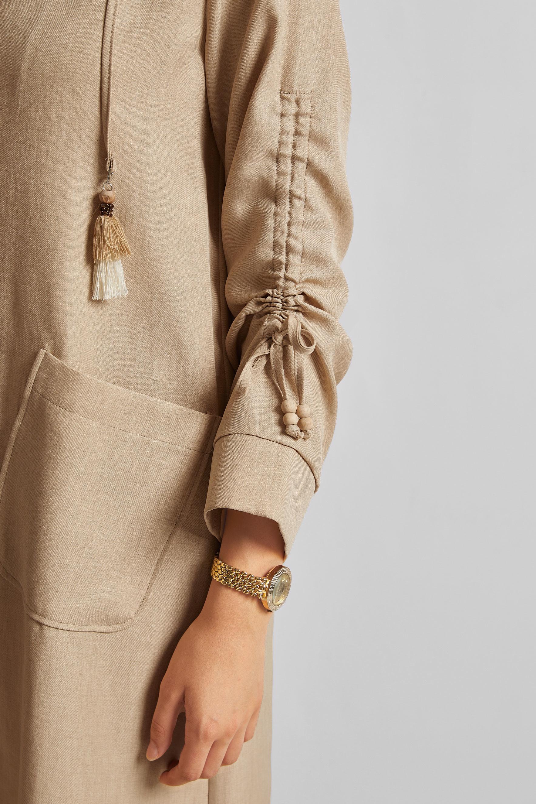 Vêtements hijab BEIGE VESTE À CAPUCHE 45473