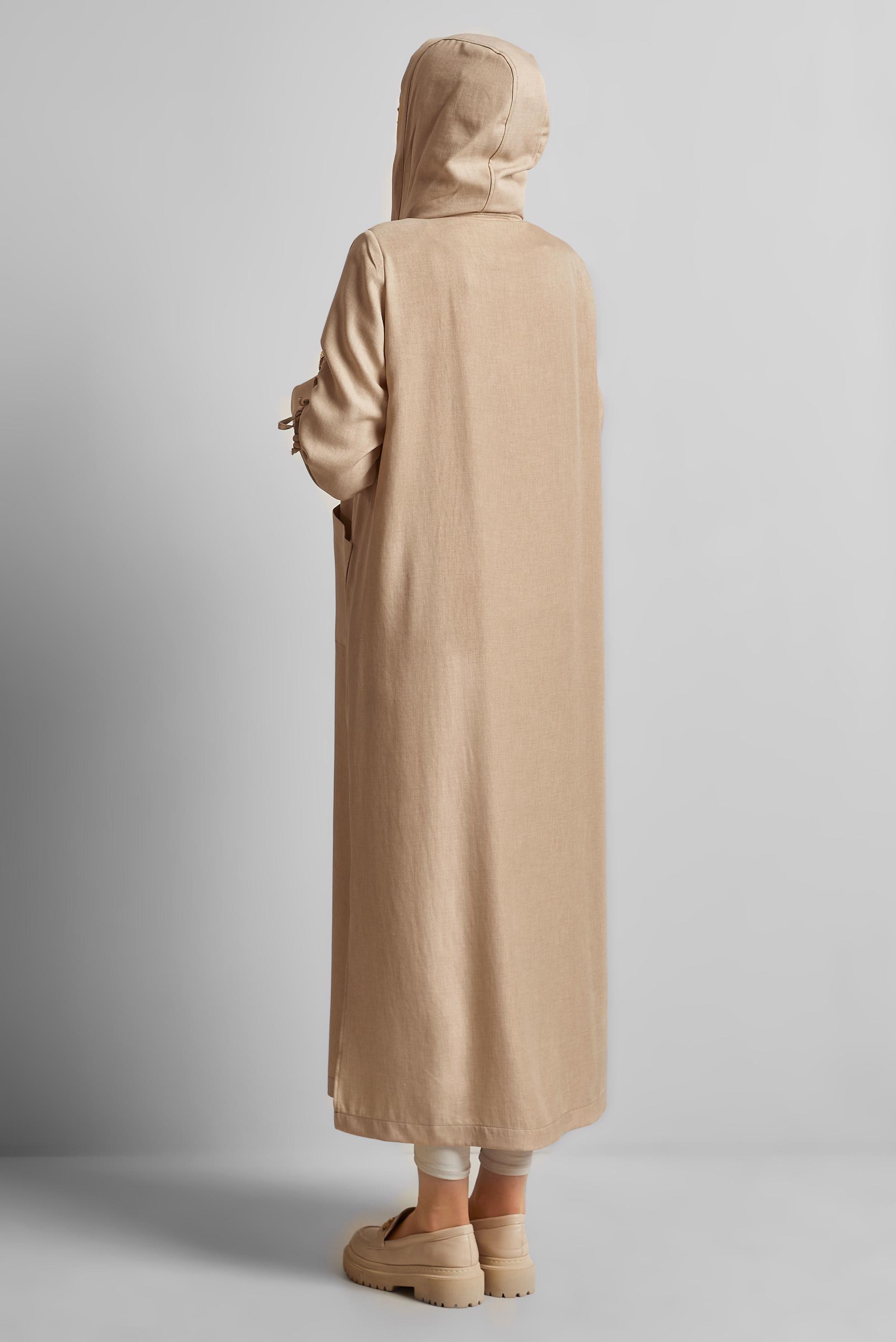 Vêtements hijab BEIGE VESTE À CAPUCHE 45473