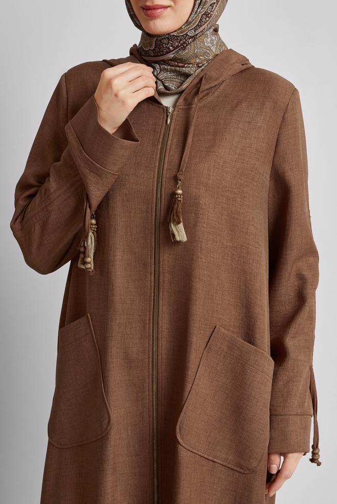 Hijab clothing TABA HOODED JACKET 45473 - ALVİNA