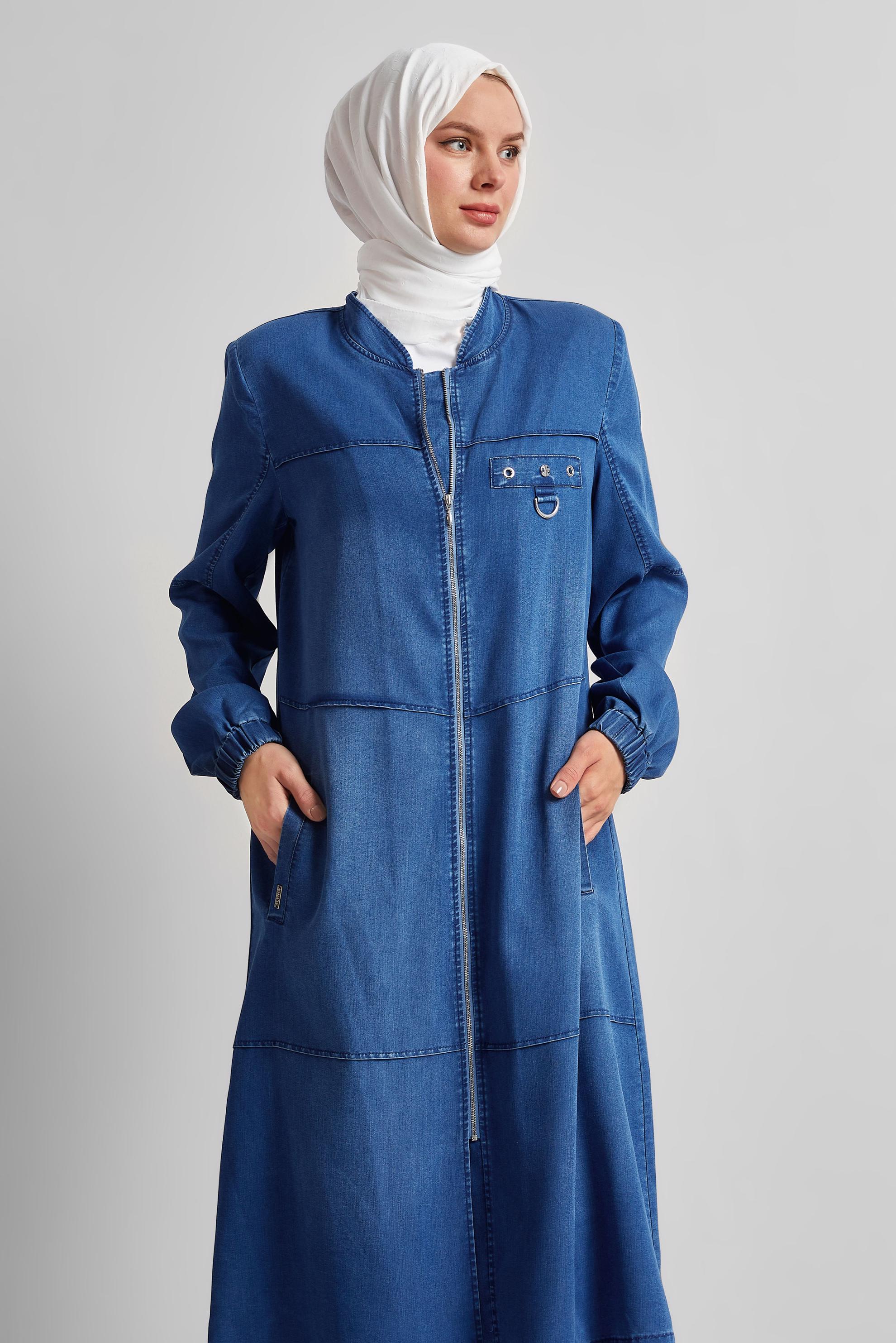 Tesettür giyim LACİVERT DENİM GİY ÇIK 45474