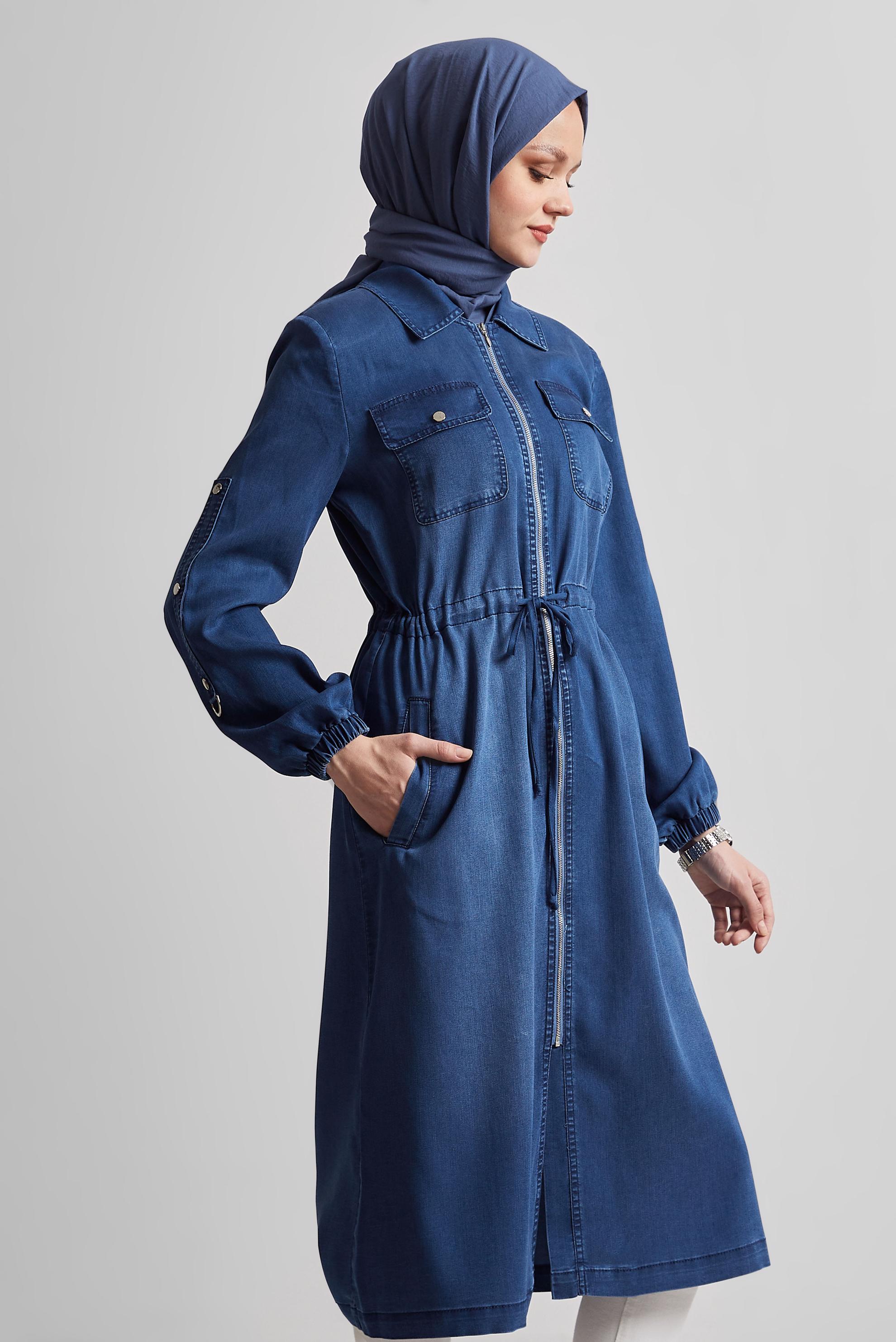 Hijab clothing NAVY BLUE DENIM JACKET 45475