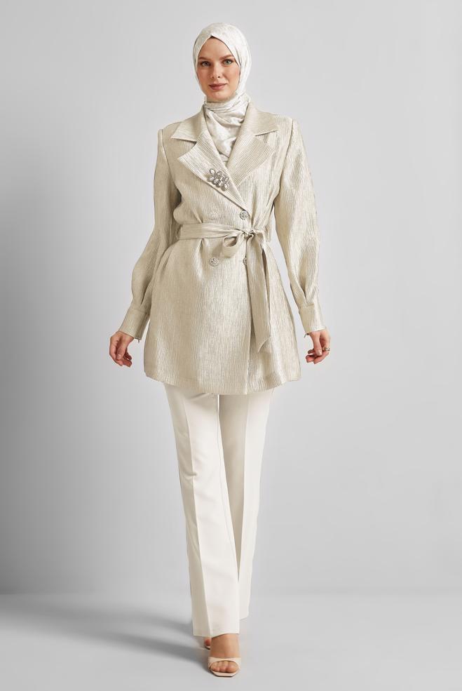 Vêtements hijab BEIGE 45546 NEW VALERİA GİY ÇIK 38-44 TEK 40 - ALVİNA