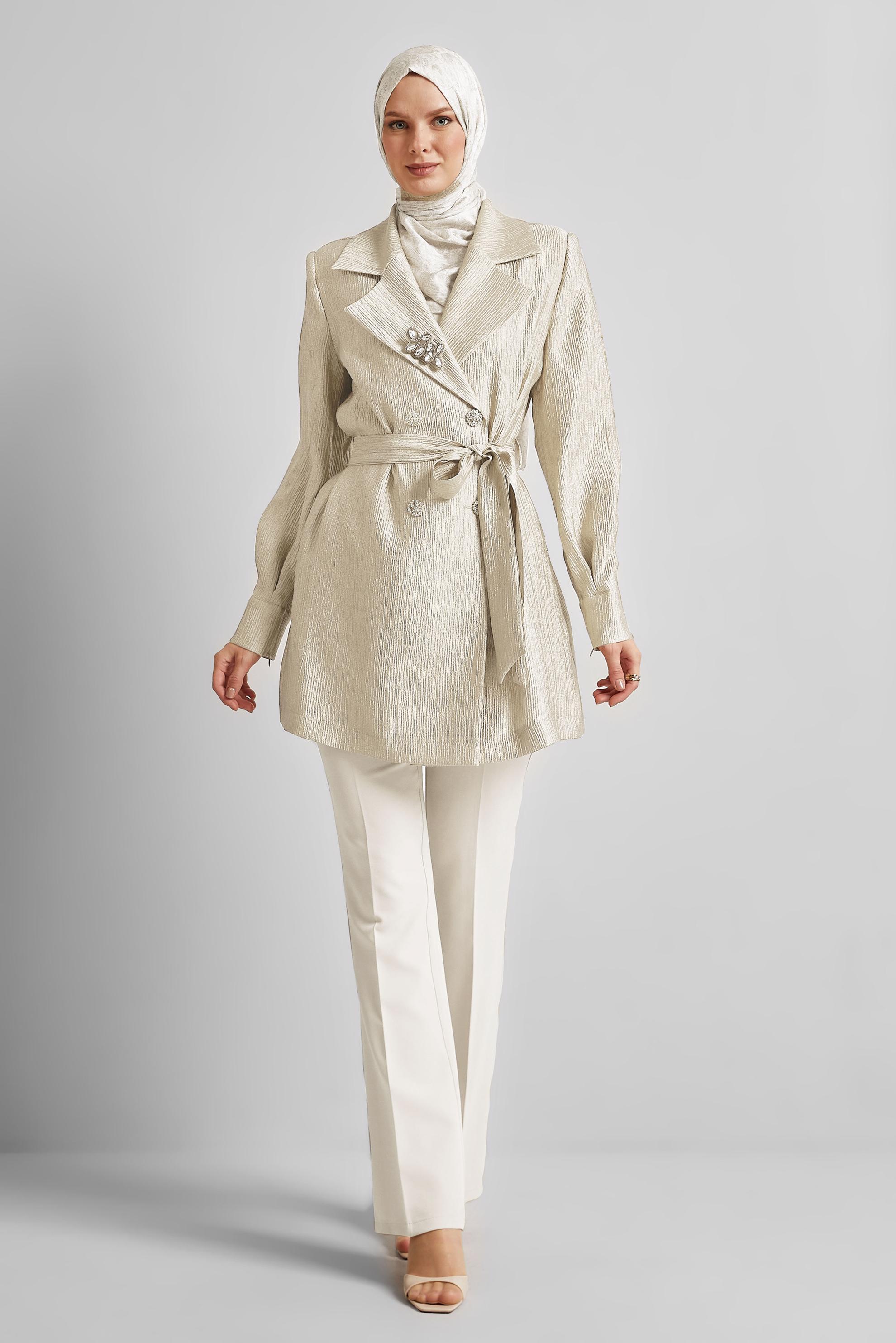 Vêtements hijab BEIGE 45546 NEW VALERİA GİY ÇIK 38-44 TEK 40