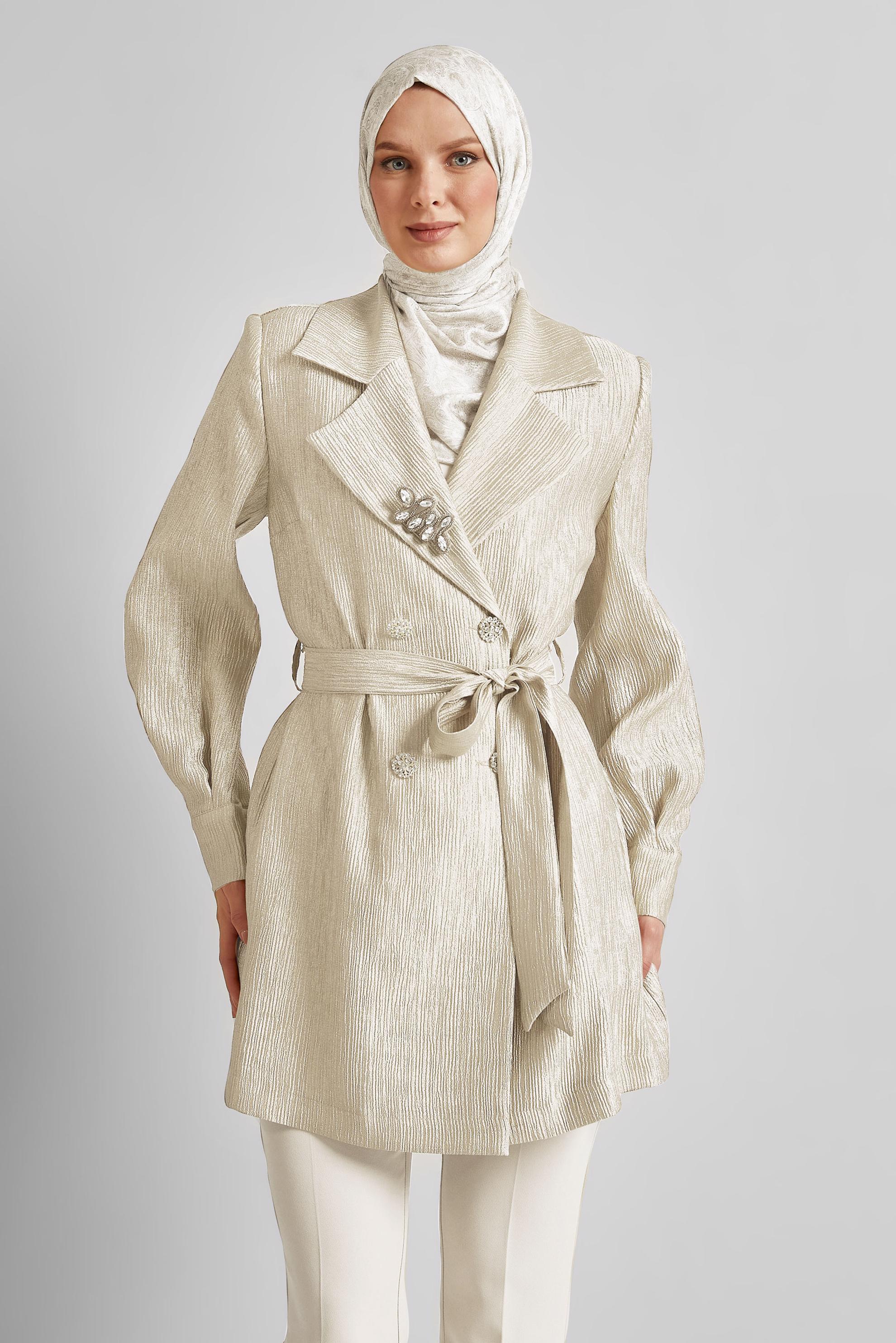 Vêtements hijab BEIGE 45546 NEW VALERİA GİY ÇIK 38-44 TEK 40