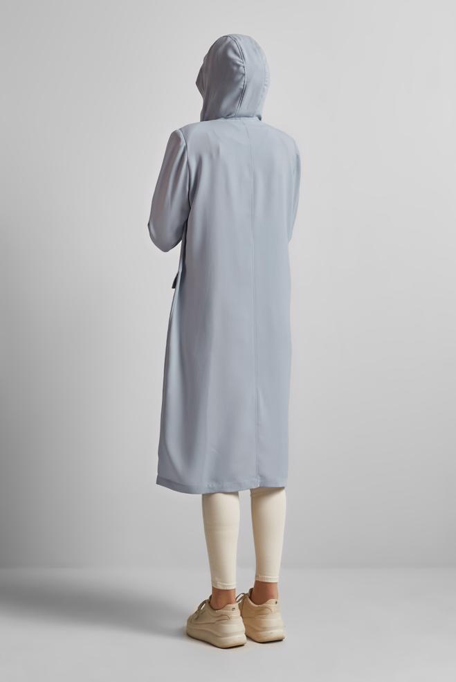Hijab clothing GREY HOODED JACKET 45598 - ALVİNA