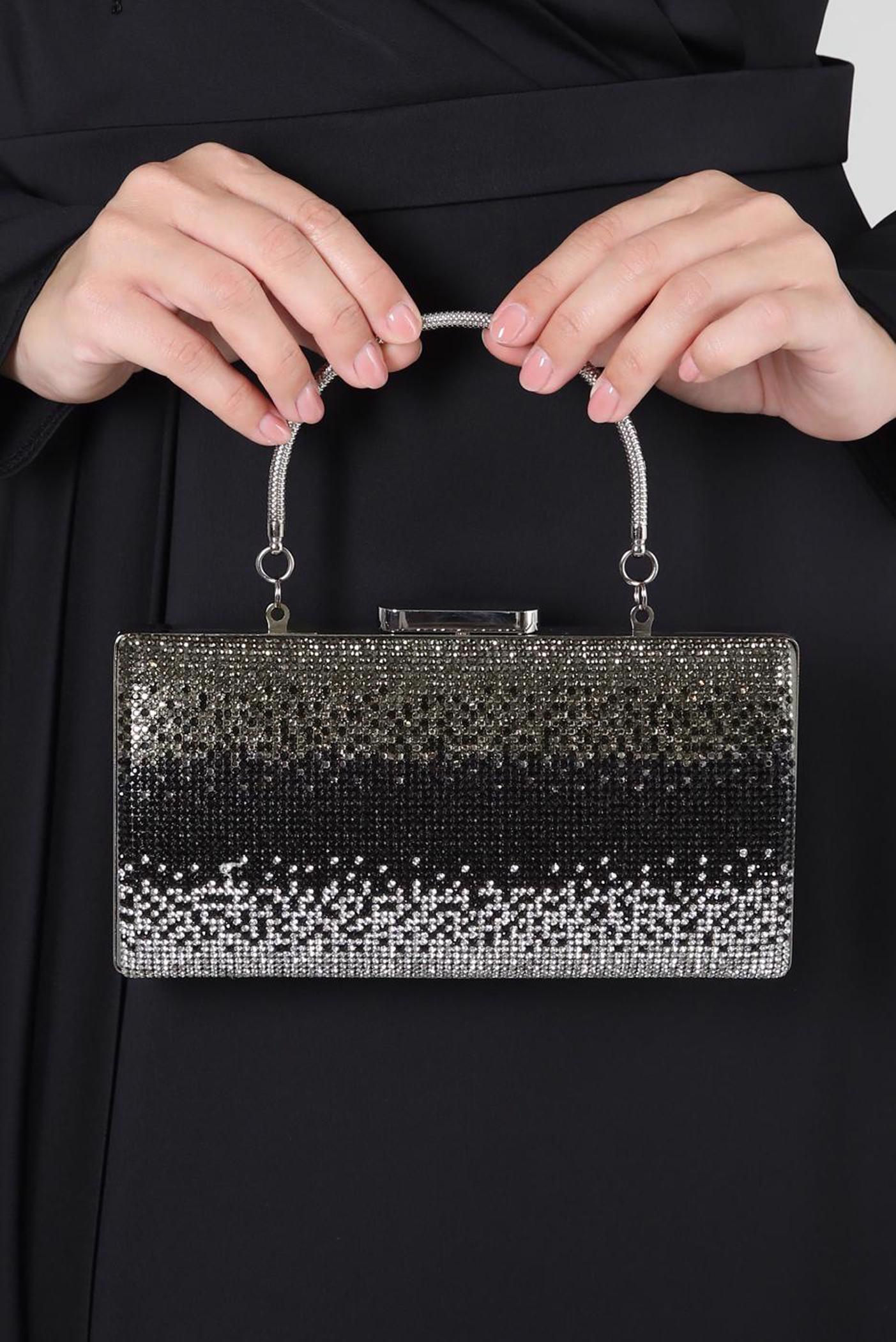 Tesettür giyim BEJ ALVİNA ABİYE ÇANTA 352