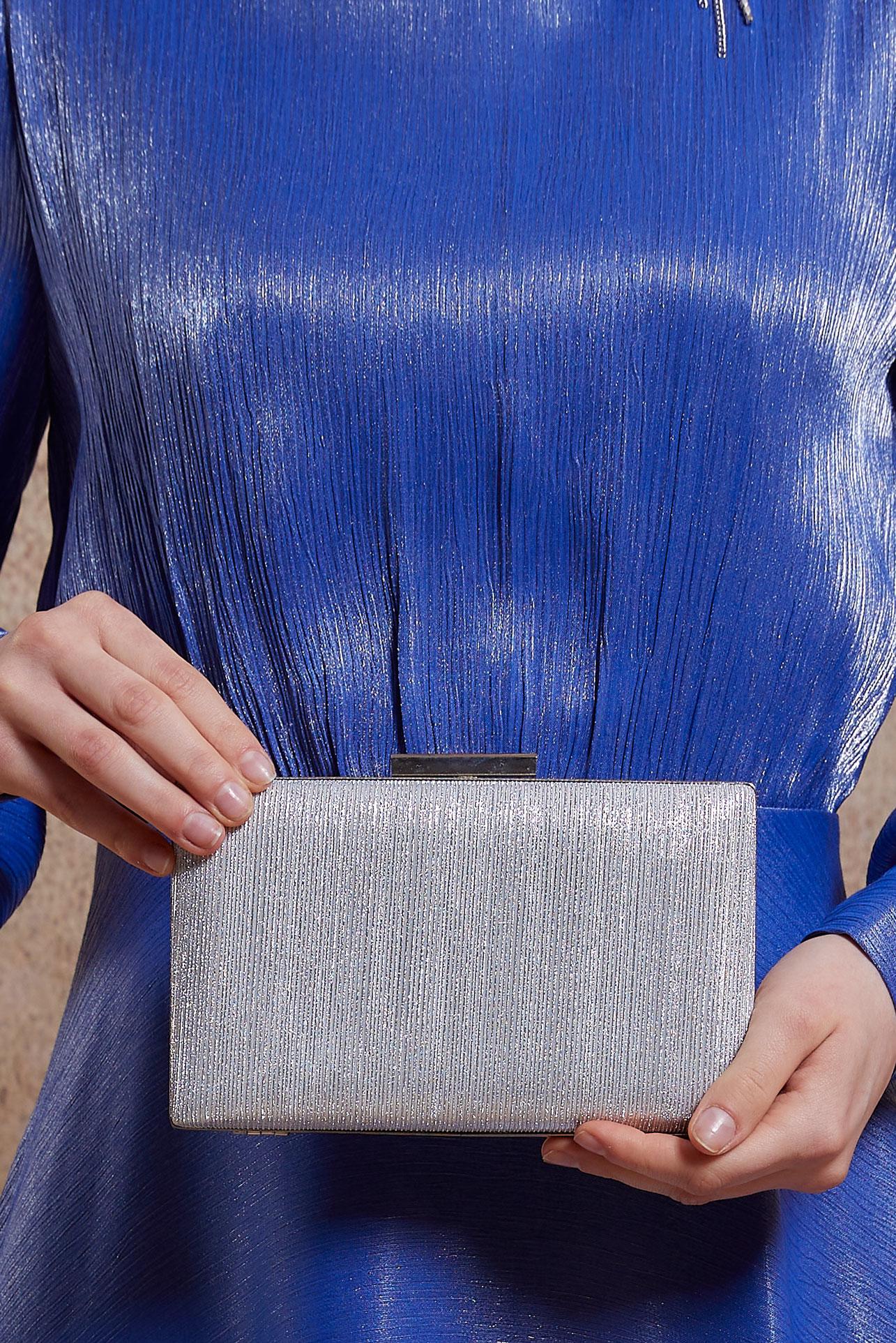 Hijab clothing SILVER ALVINA EVENING BAG 037