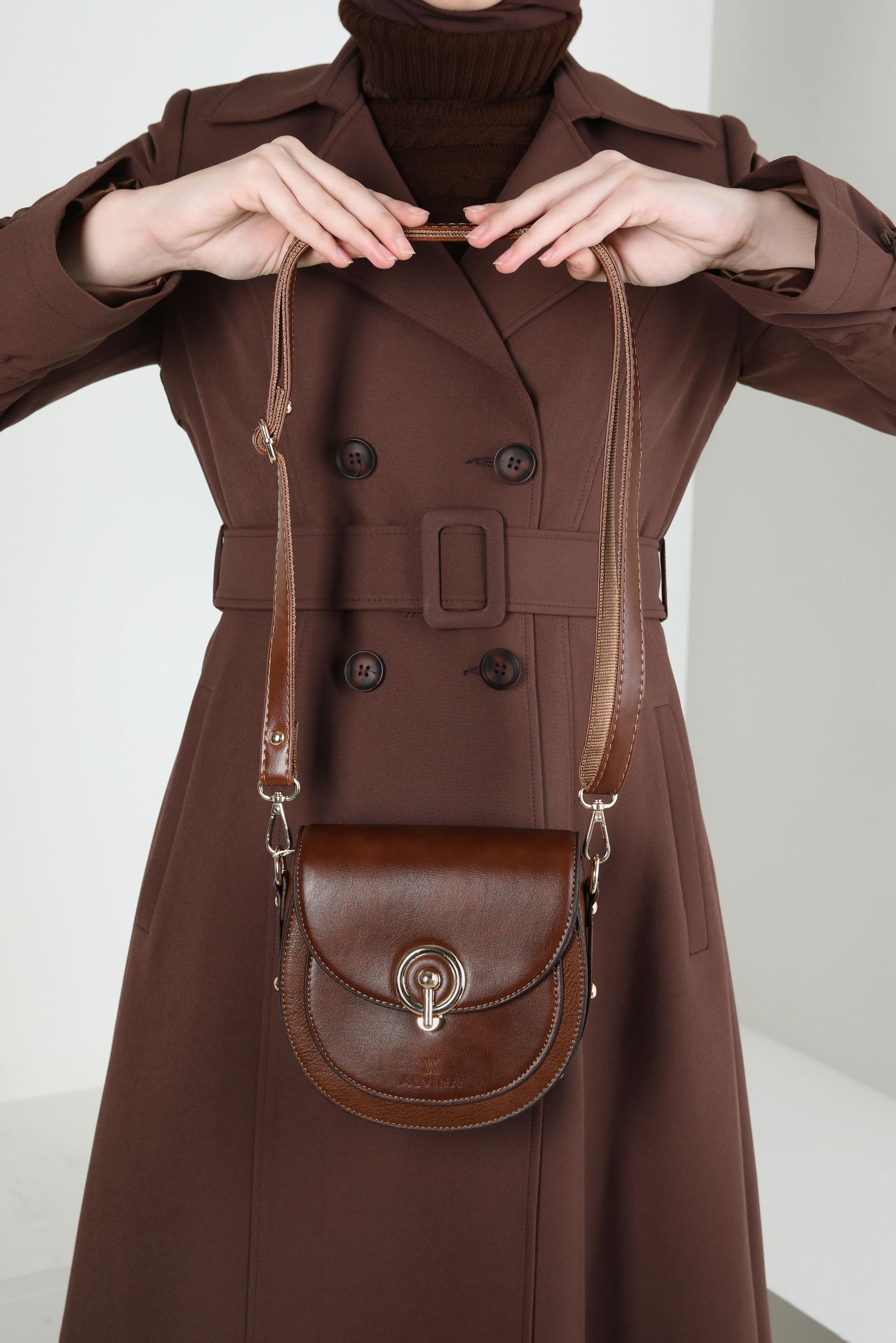 Tesettür giyim TABA ALVİNA ÇANTA 928