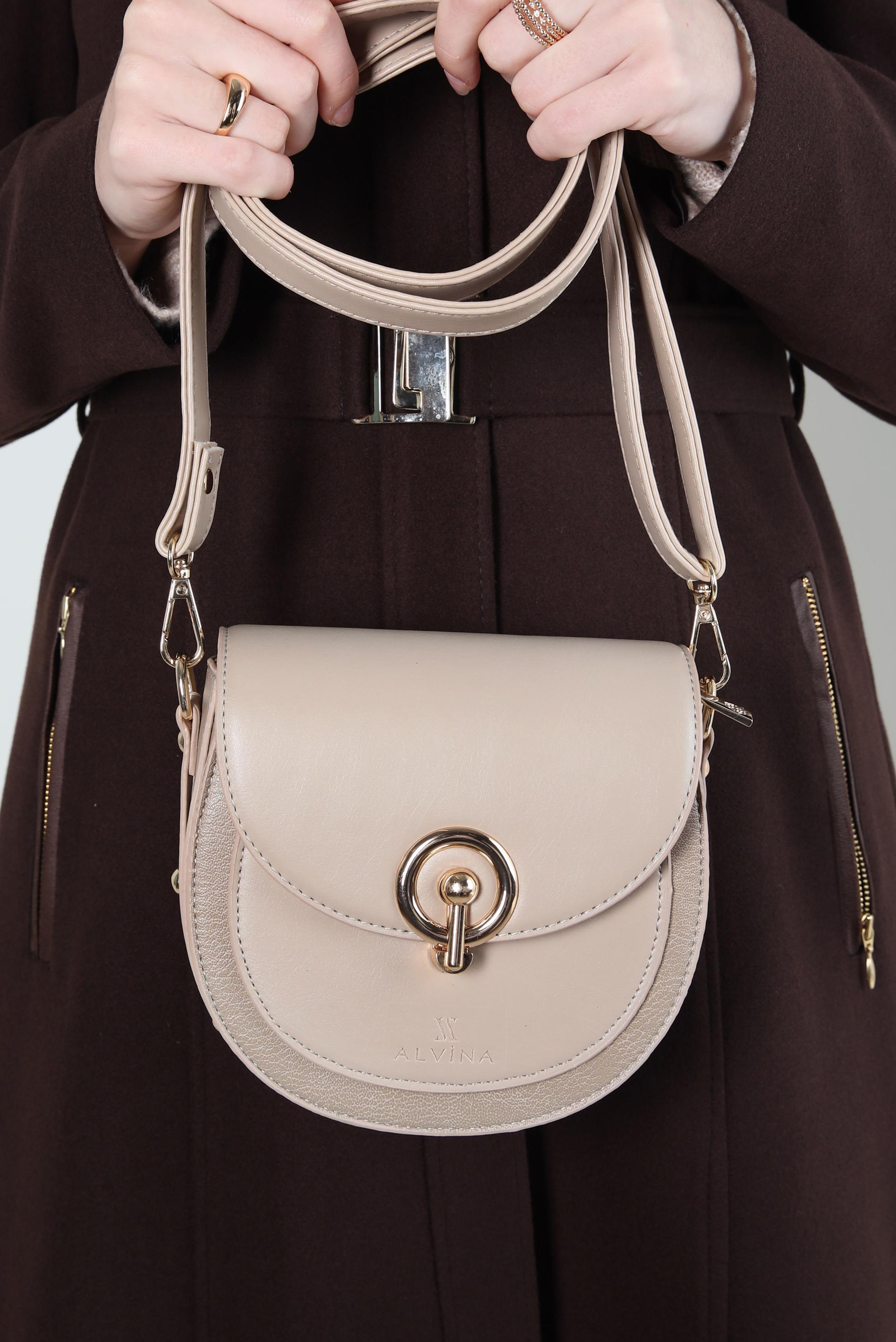 Tesettür giyim VİZON ALVİNA ÇANTA 928