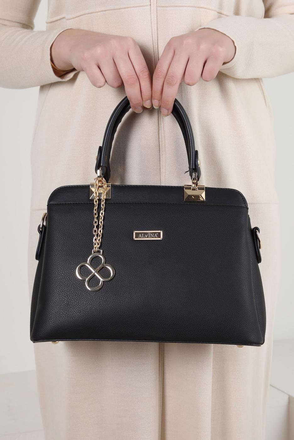 Tesettür giyim SİYAH ALVİNA ÇANTA 978