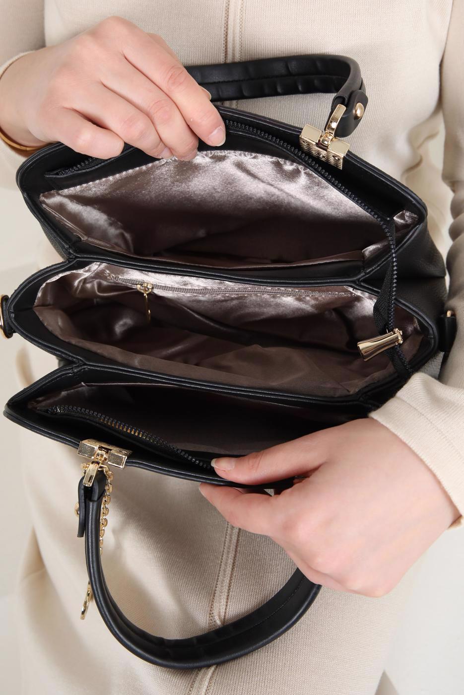 Tesettür giyim SİYAH ALVİNA ÇANTA 978