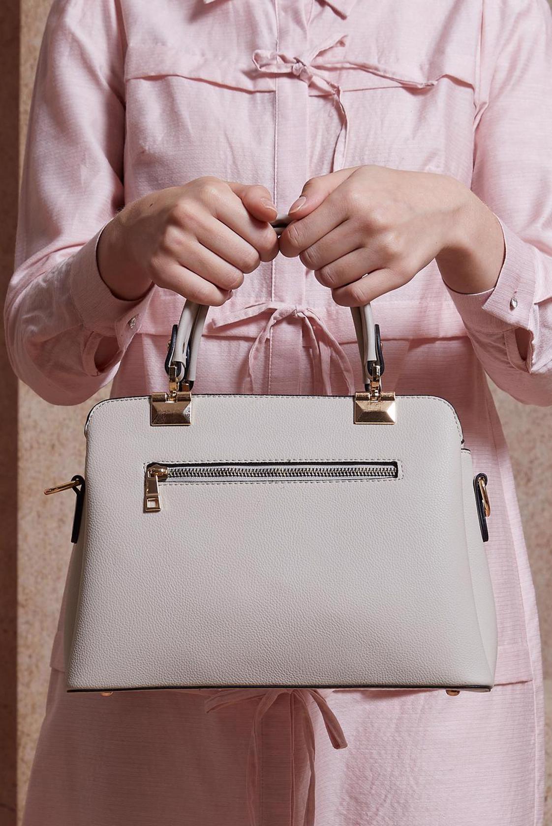 Tesettür giyim BEYAZ ALVİNA ÇANTA 978