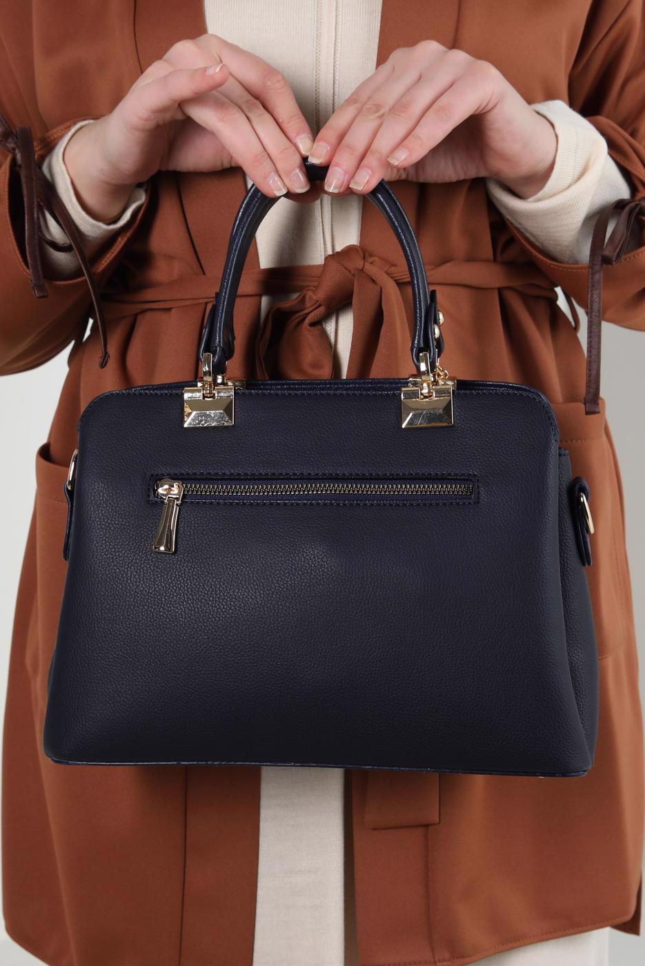 Tesettür giyim LACİVERT ALVİNA ÇANTA 978