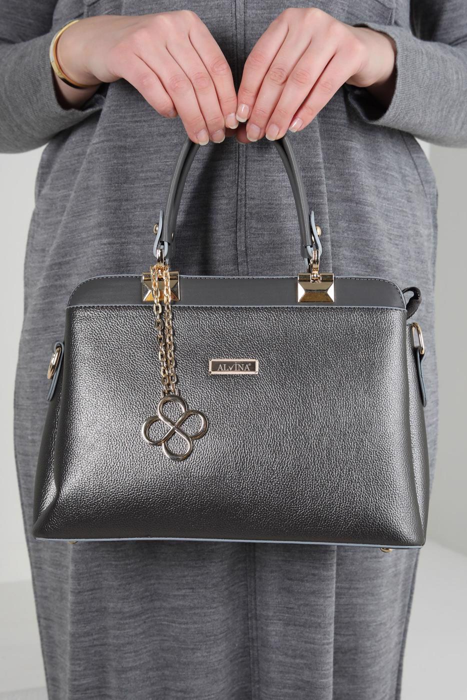 Tesettür giyim BEJ ALVİNA ÇANTA 978