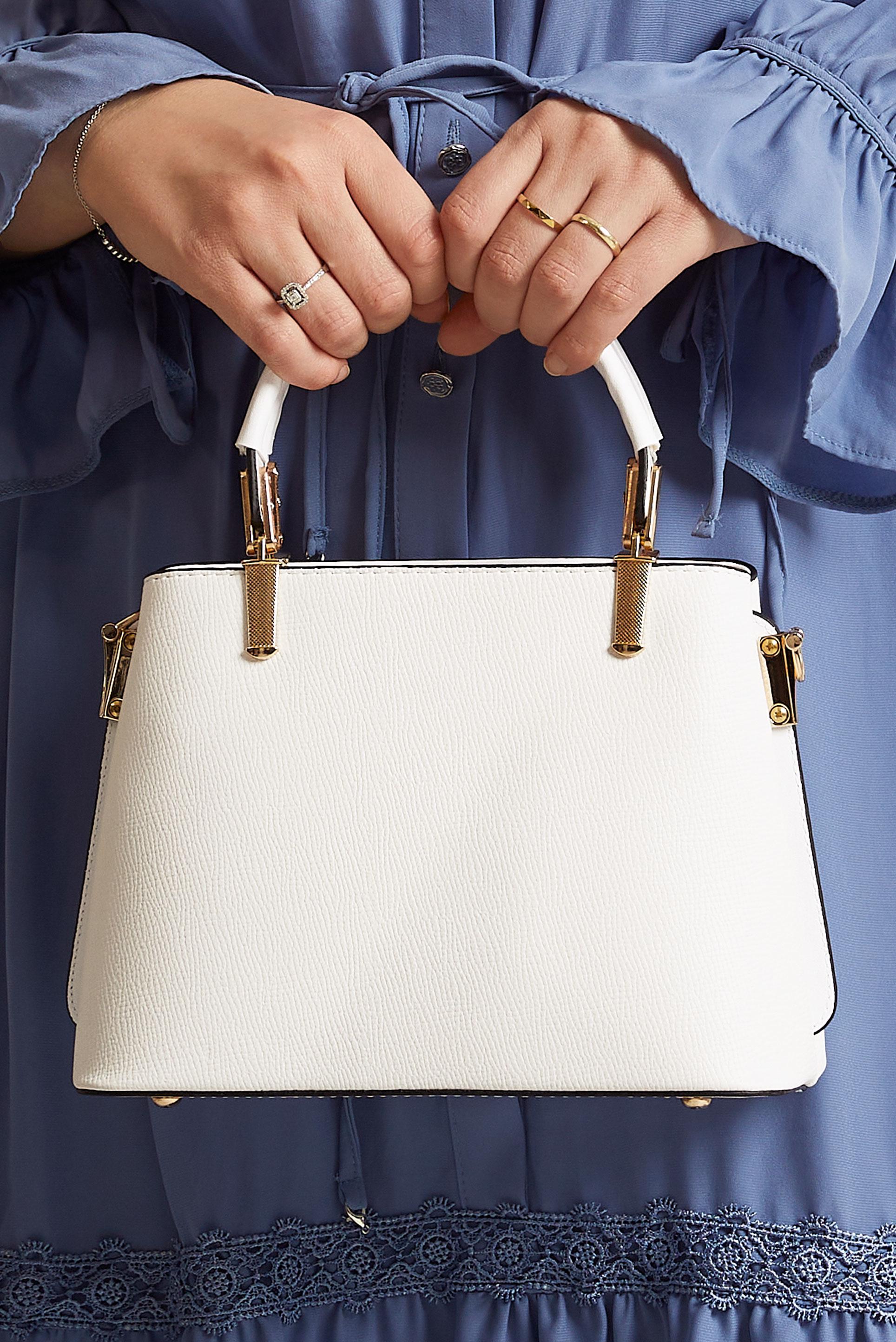 Tesettür giyim BEYAZ ALVİNA ÇANTA 982